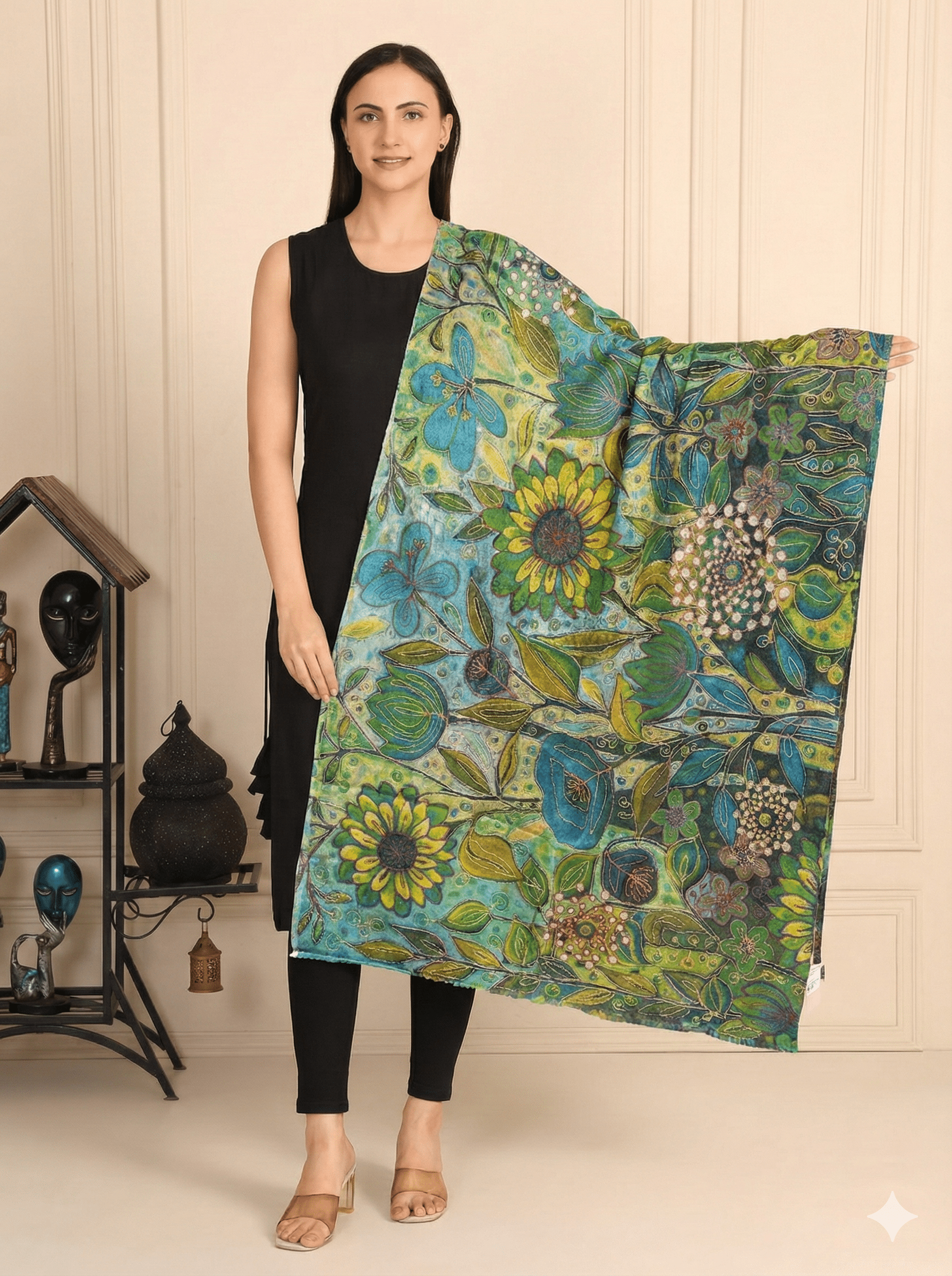 Kalamkari Pashmina Shawl