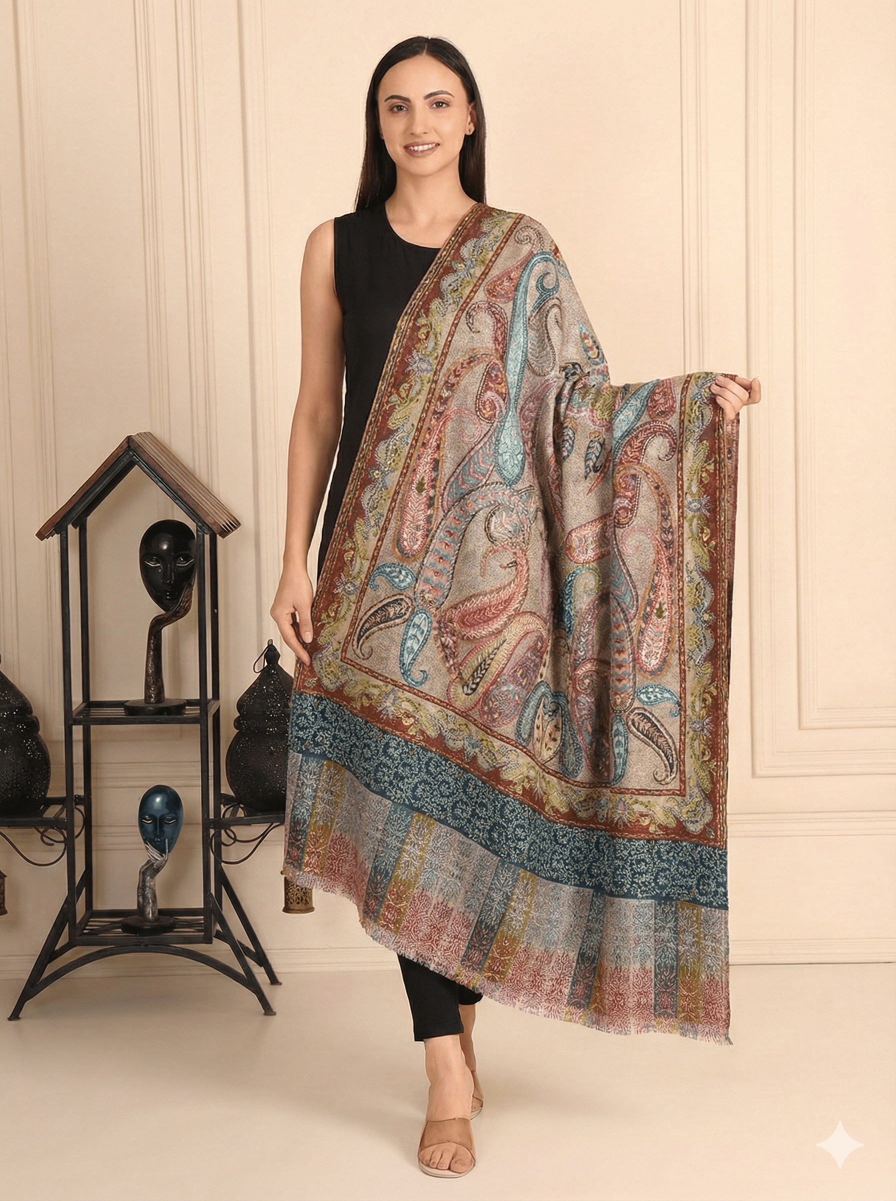 Kalamkari Pashmina Shawl
