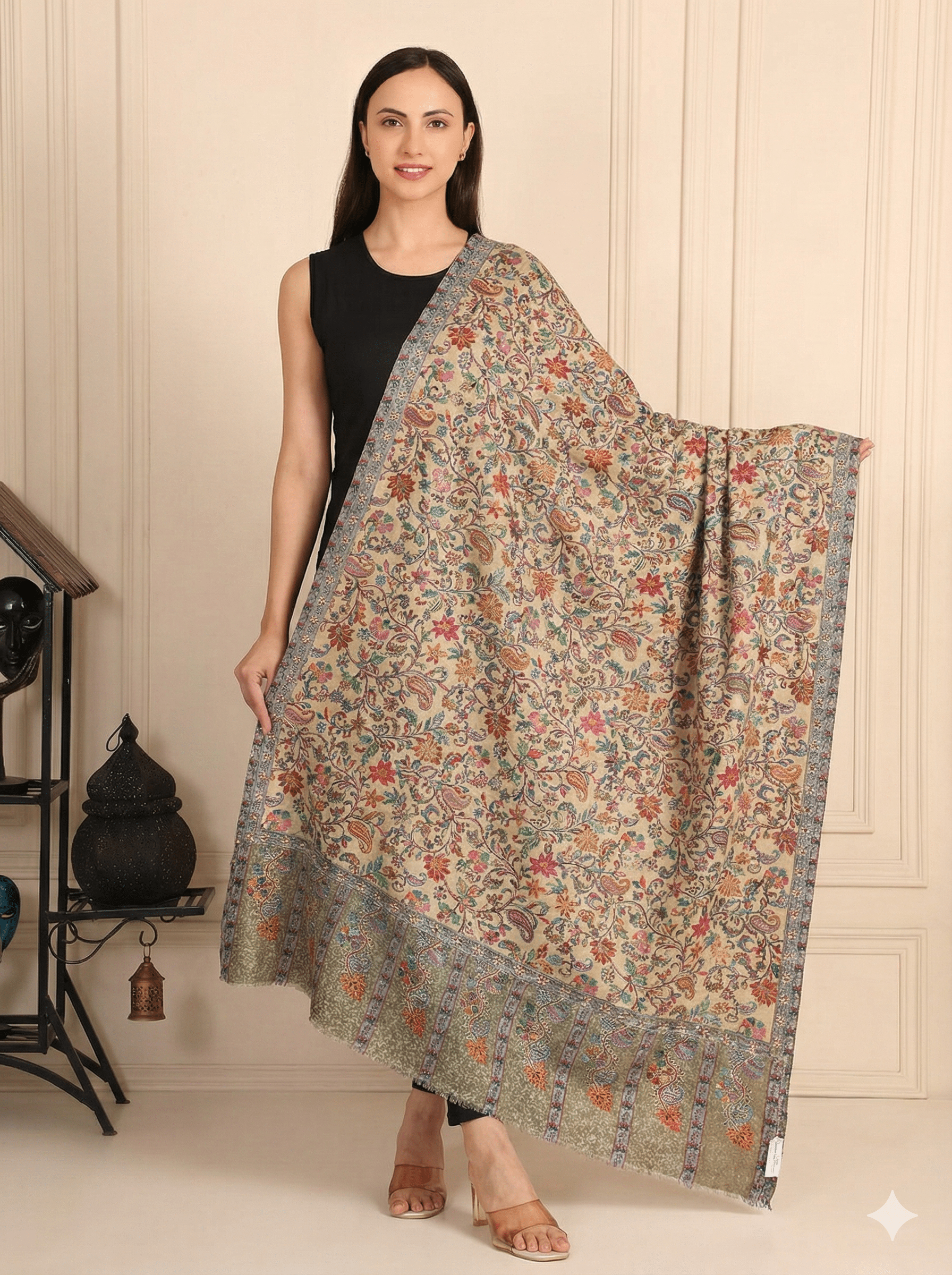 Kalamkari Pashmina Shawl
