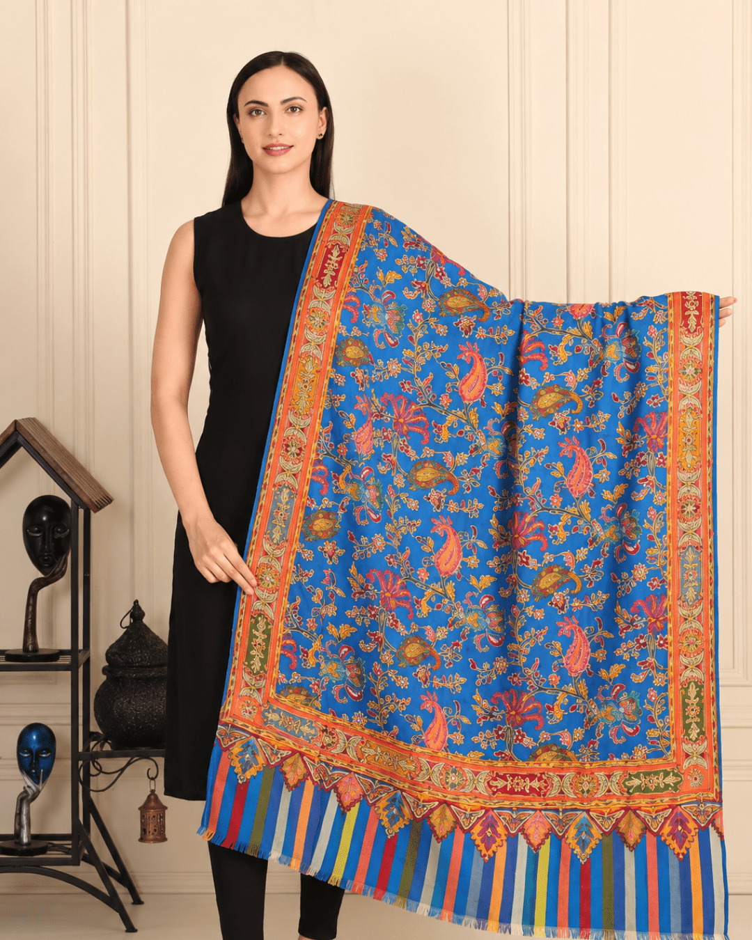 Kalamkari Pashmina Shawl Small