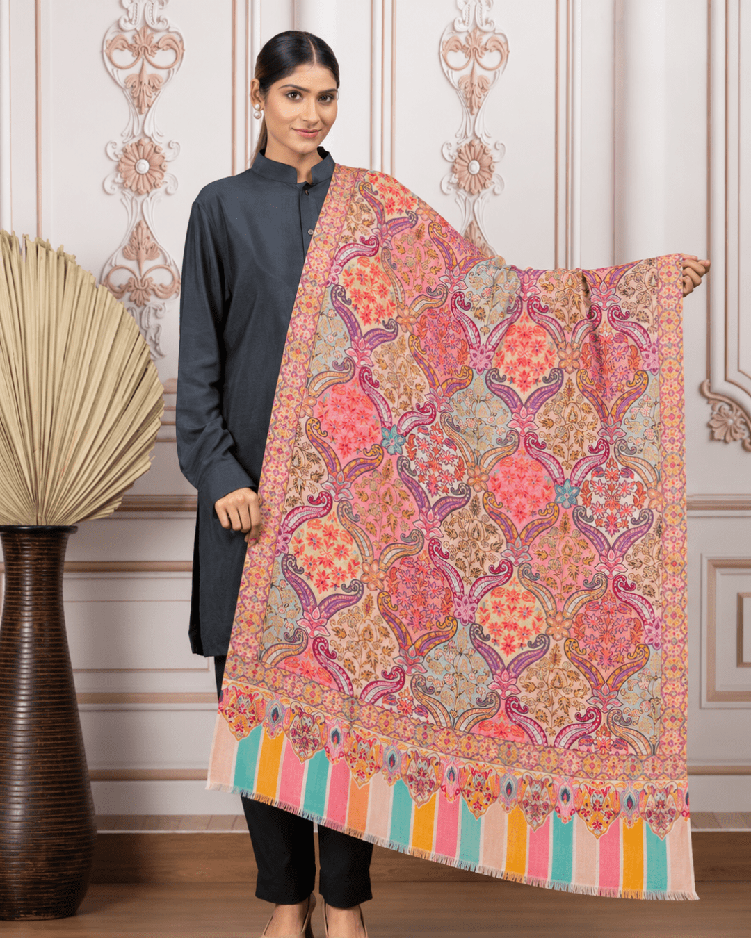 Kalamkari Pashmina Shawl Small
