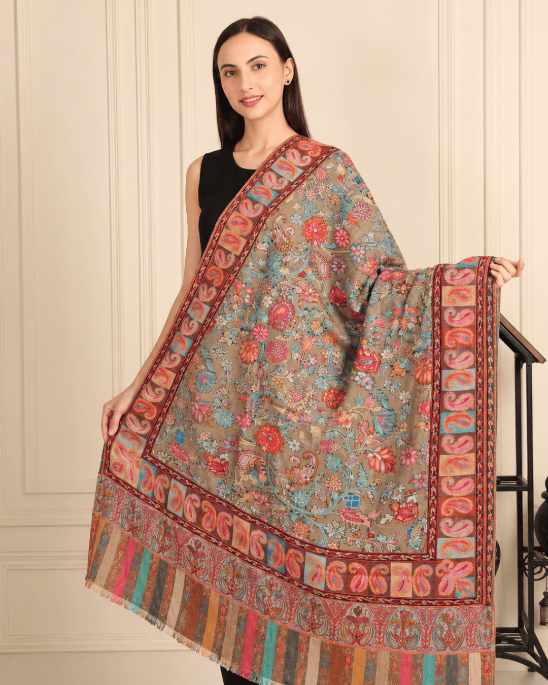 Kalamkari Pashmina Shawl Small