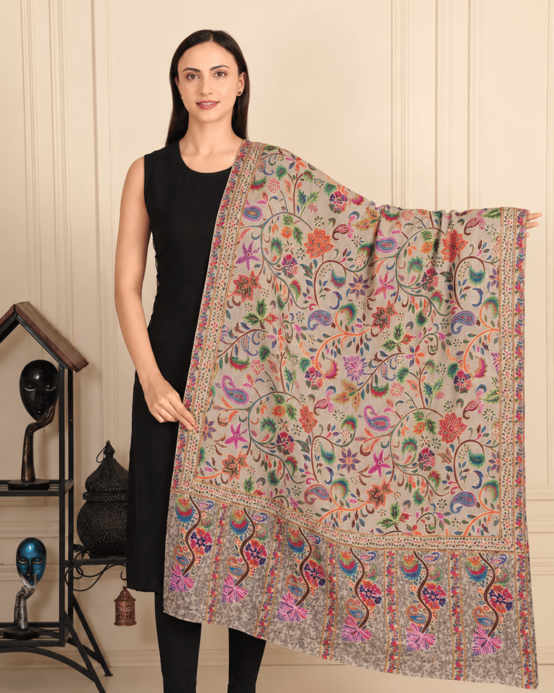 Kalamkari Pashmina Shawl Small