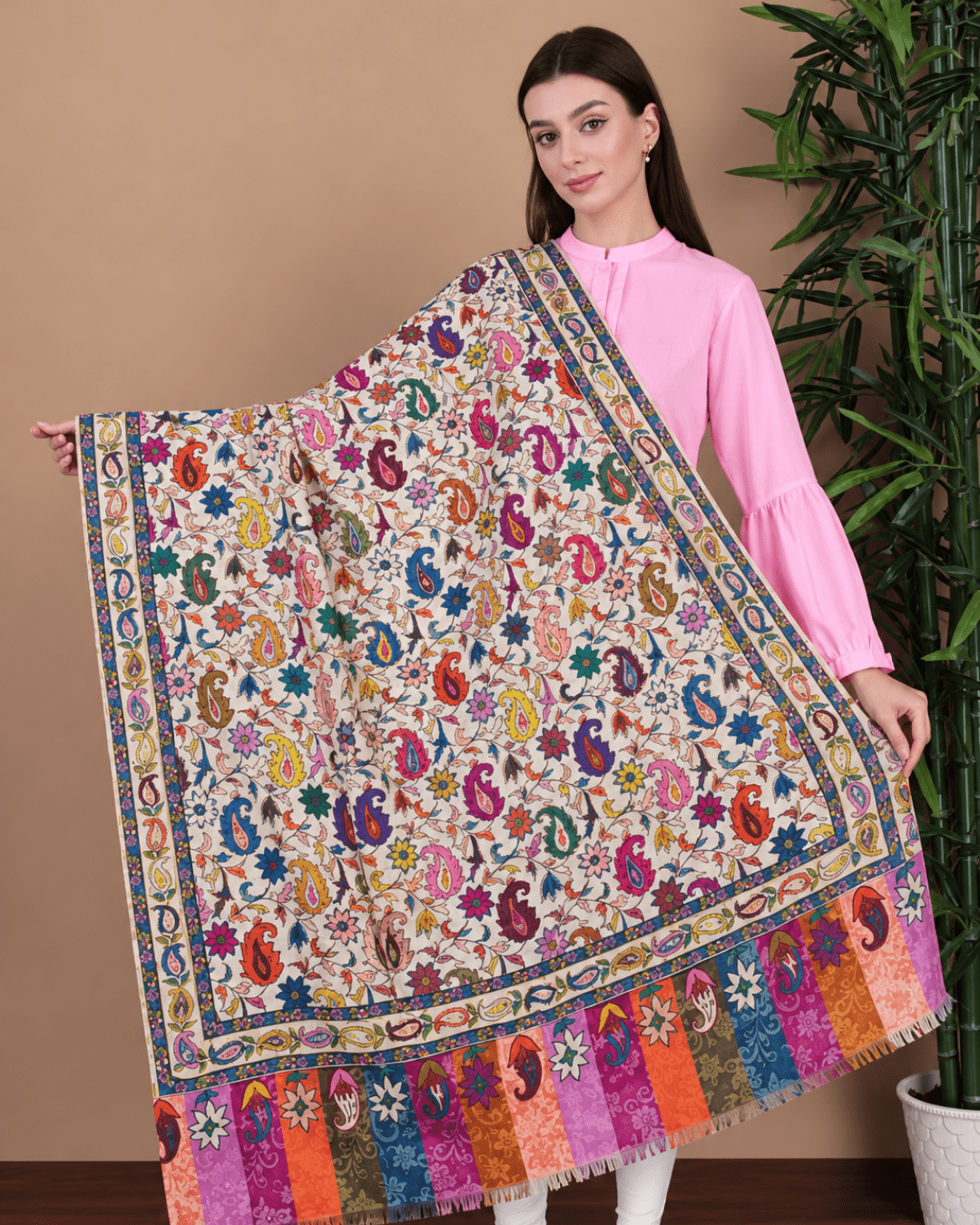 Kalamkari Pashmina Shawl Small