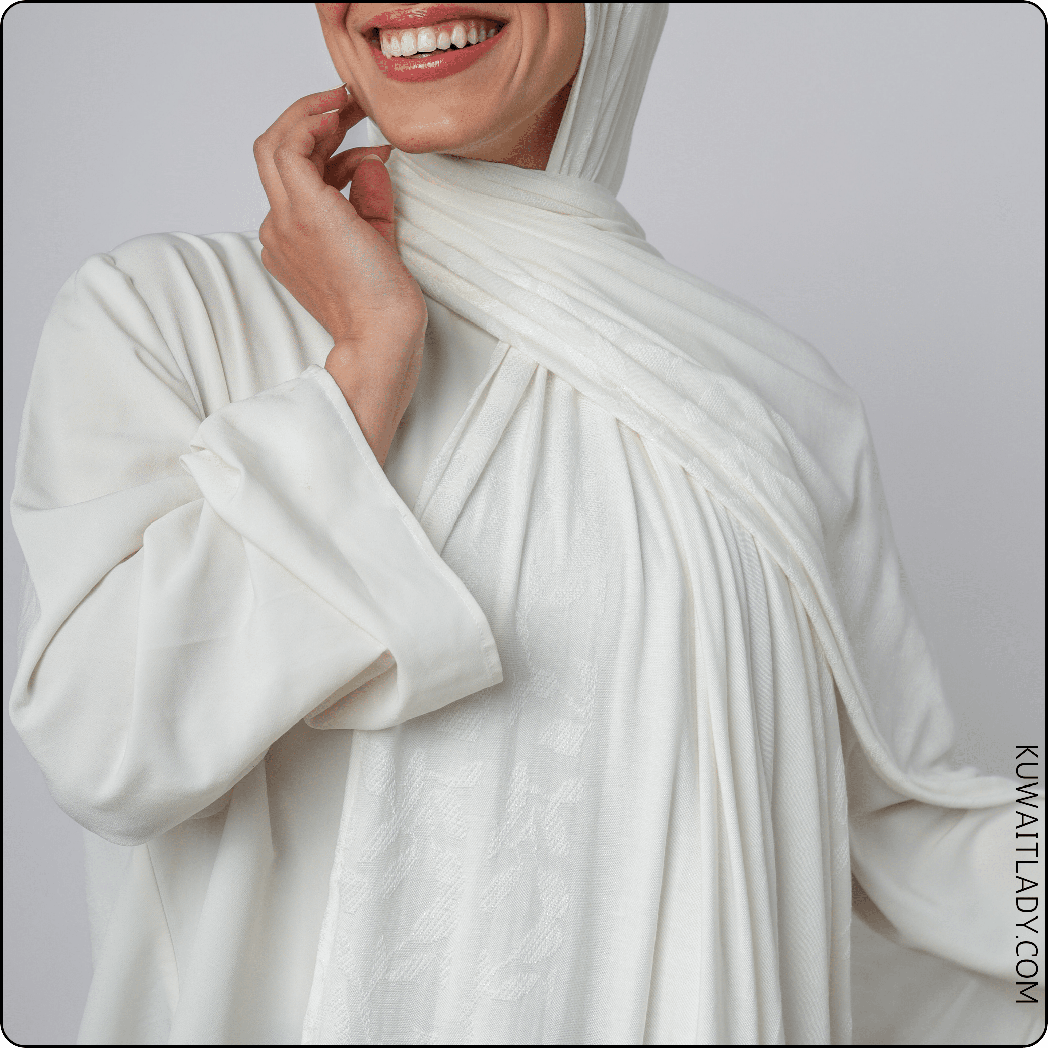 Leafy Elegance Cotton Stretch Scarf