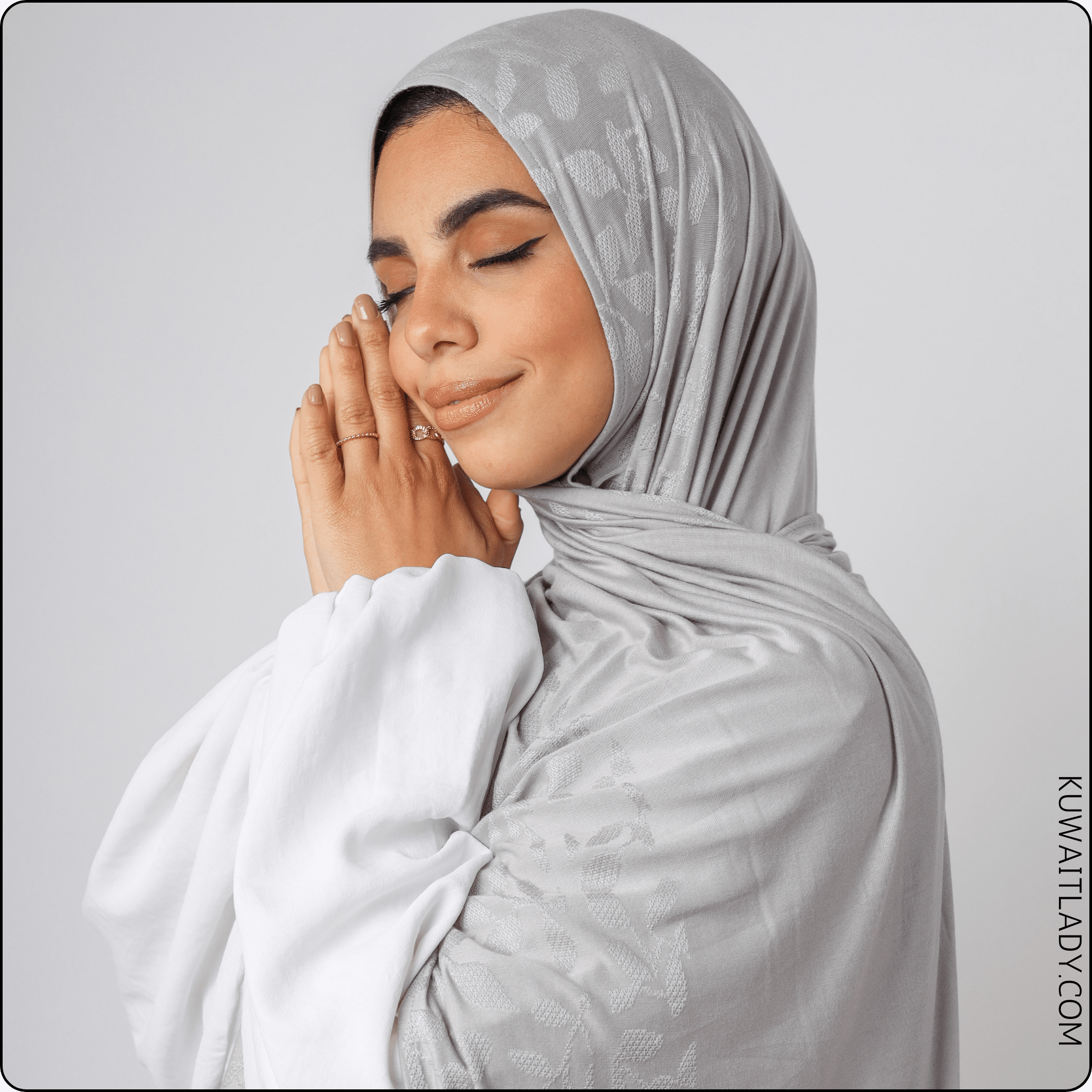 Leafy Elegance Cotton Stretch Scarf