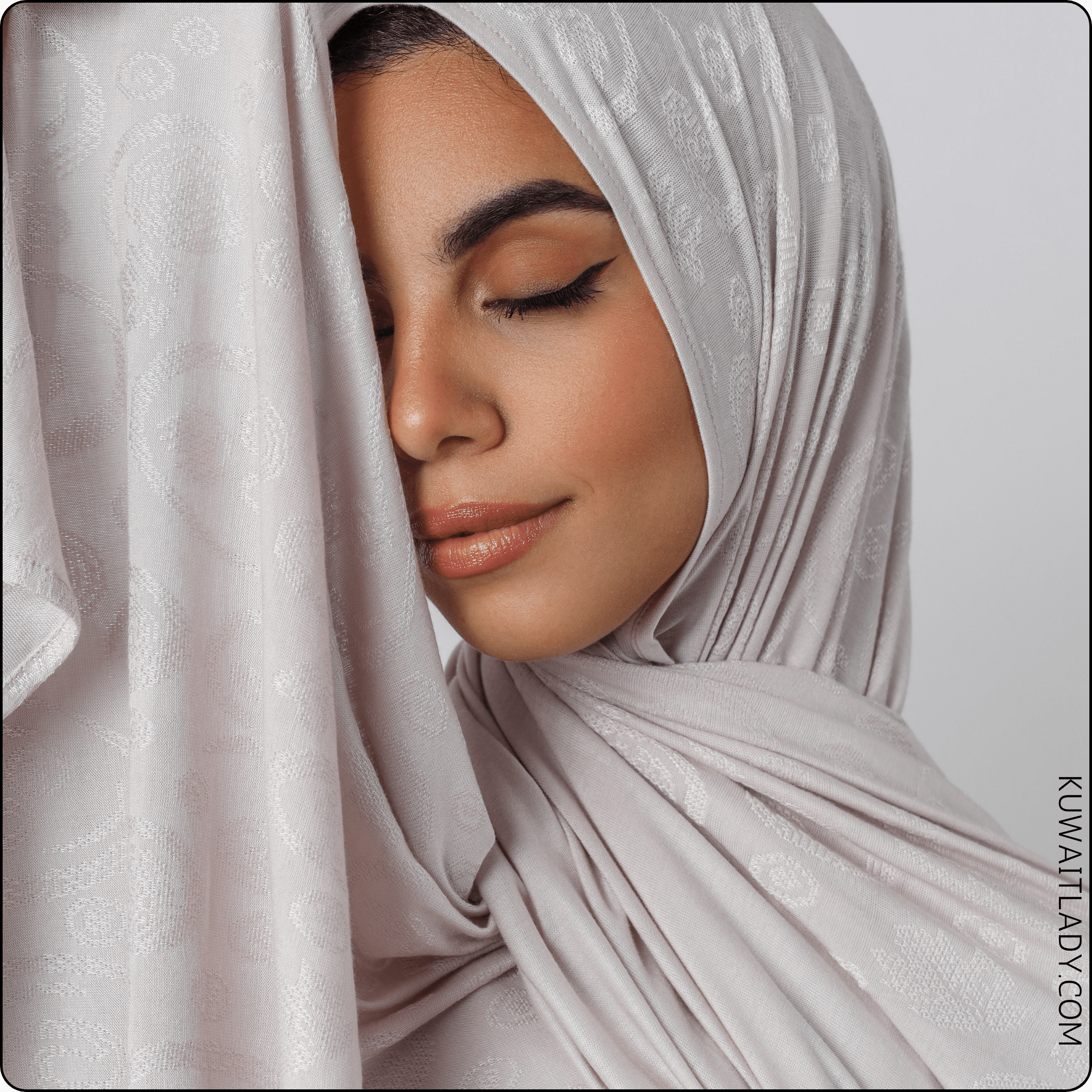 Leafy Elegance Cotton Stretch Scarf