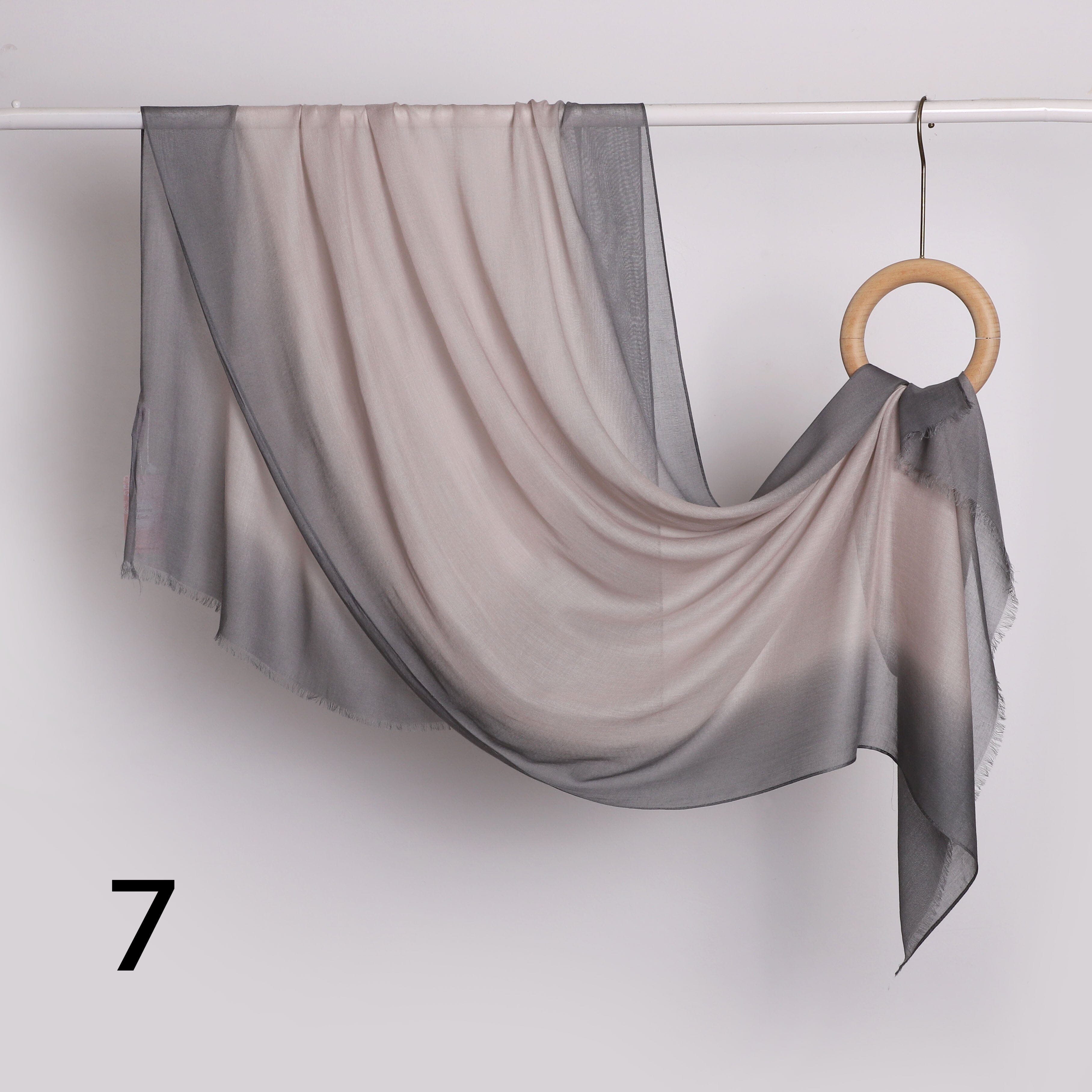 Linen Border Ombre Scarf