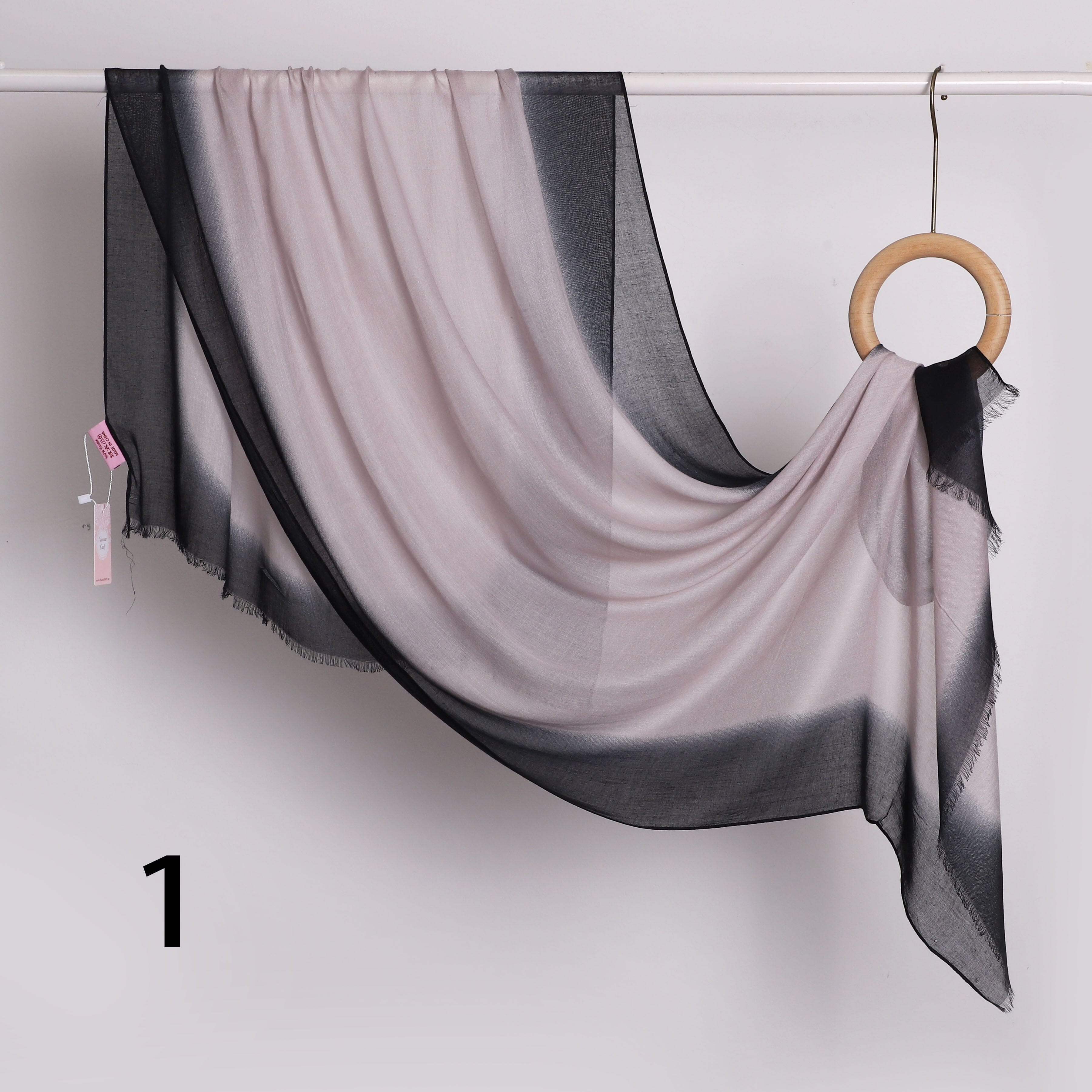 Linen Border Ombre Scarf