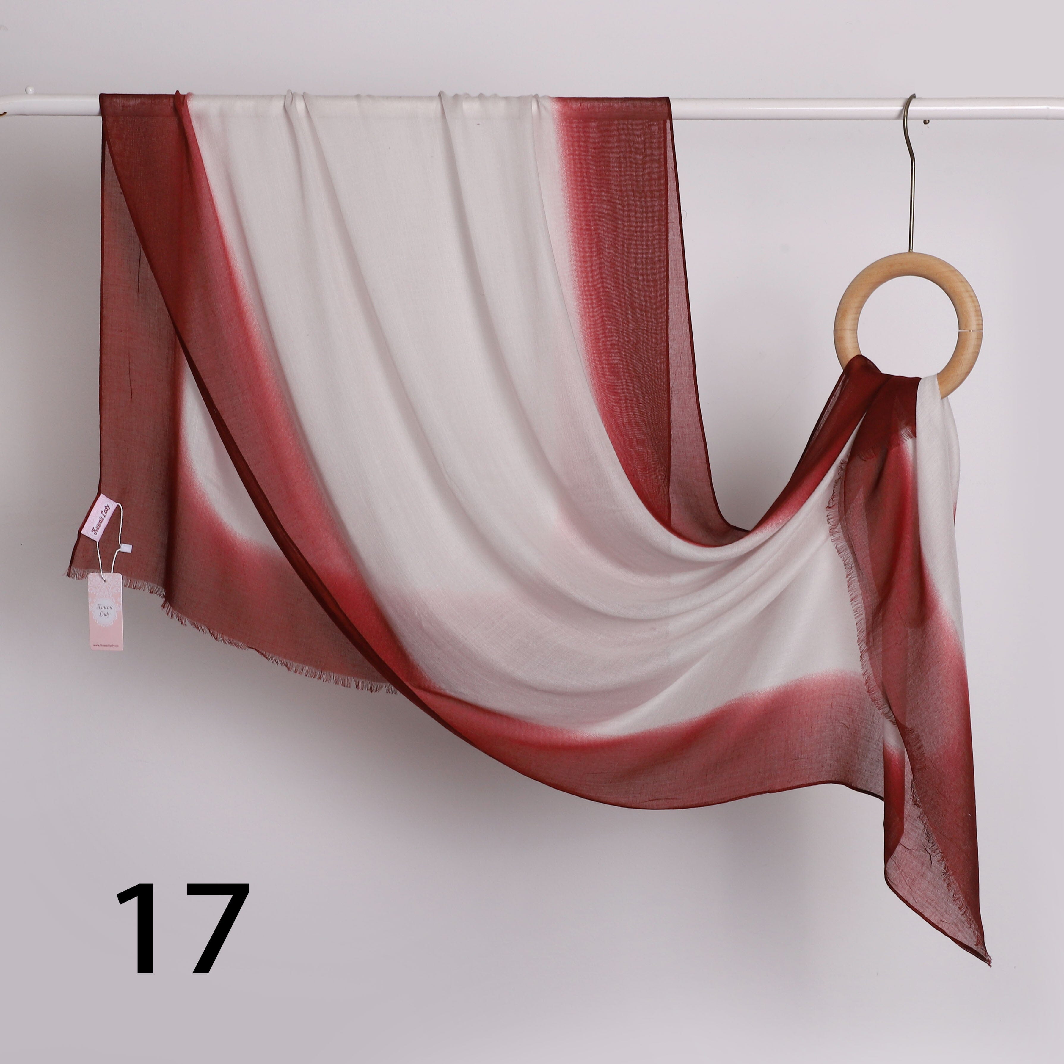 Linen Border Ombre Scarf