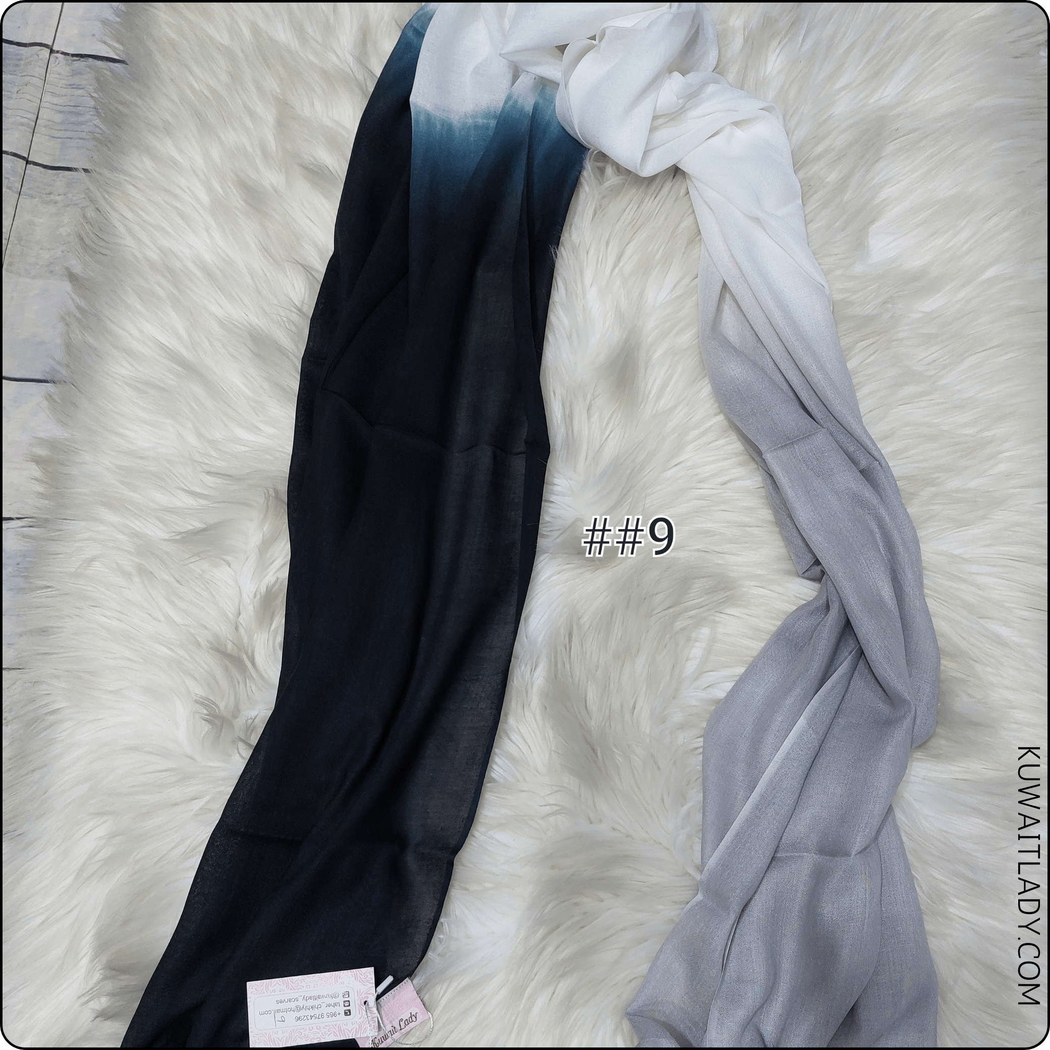 Linen Border Ombre Scarf