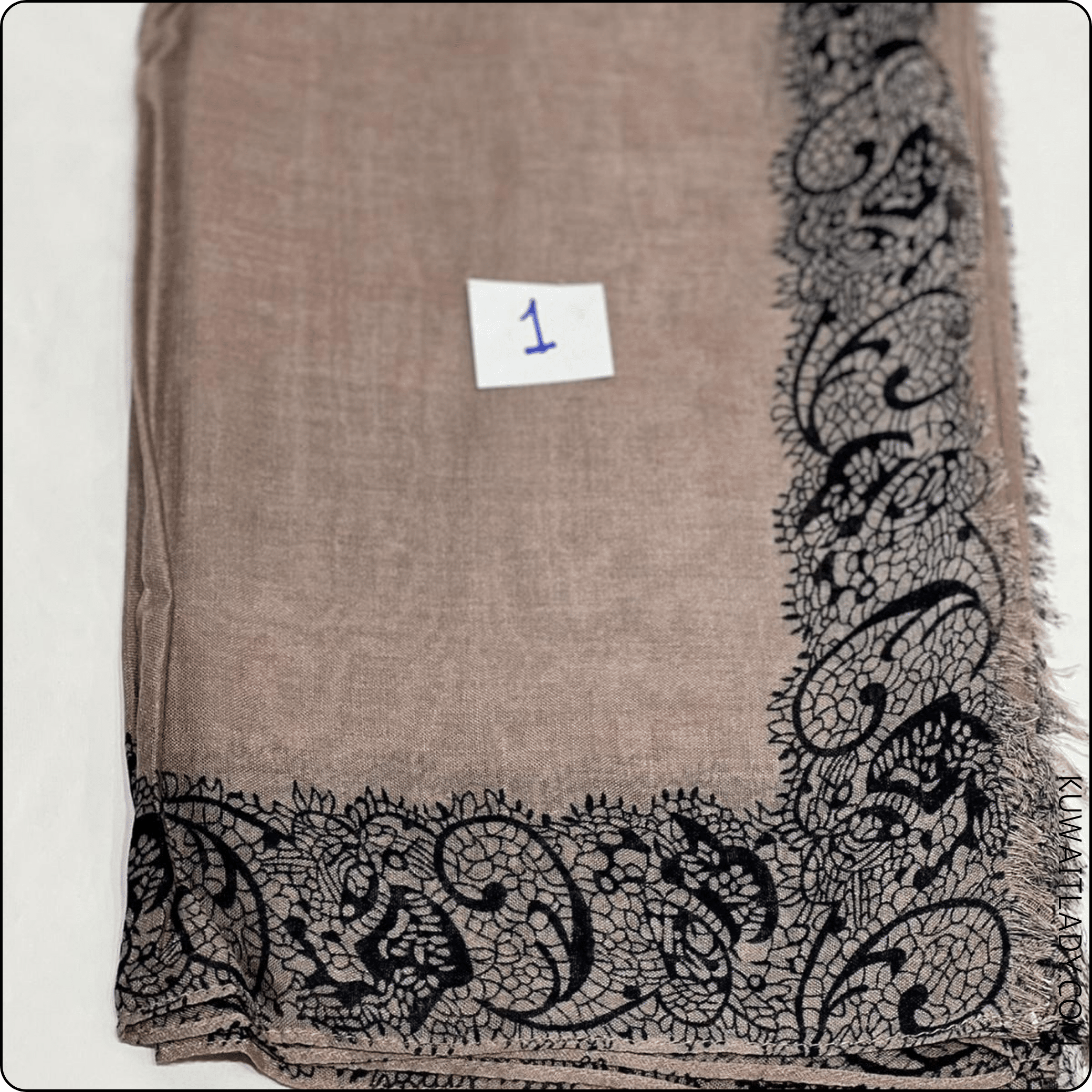 Linen Elite Border Scarf
