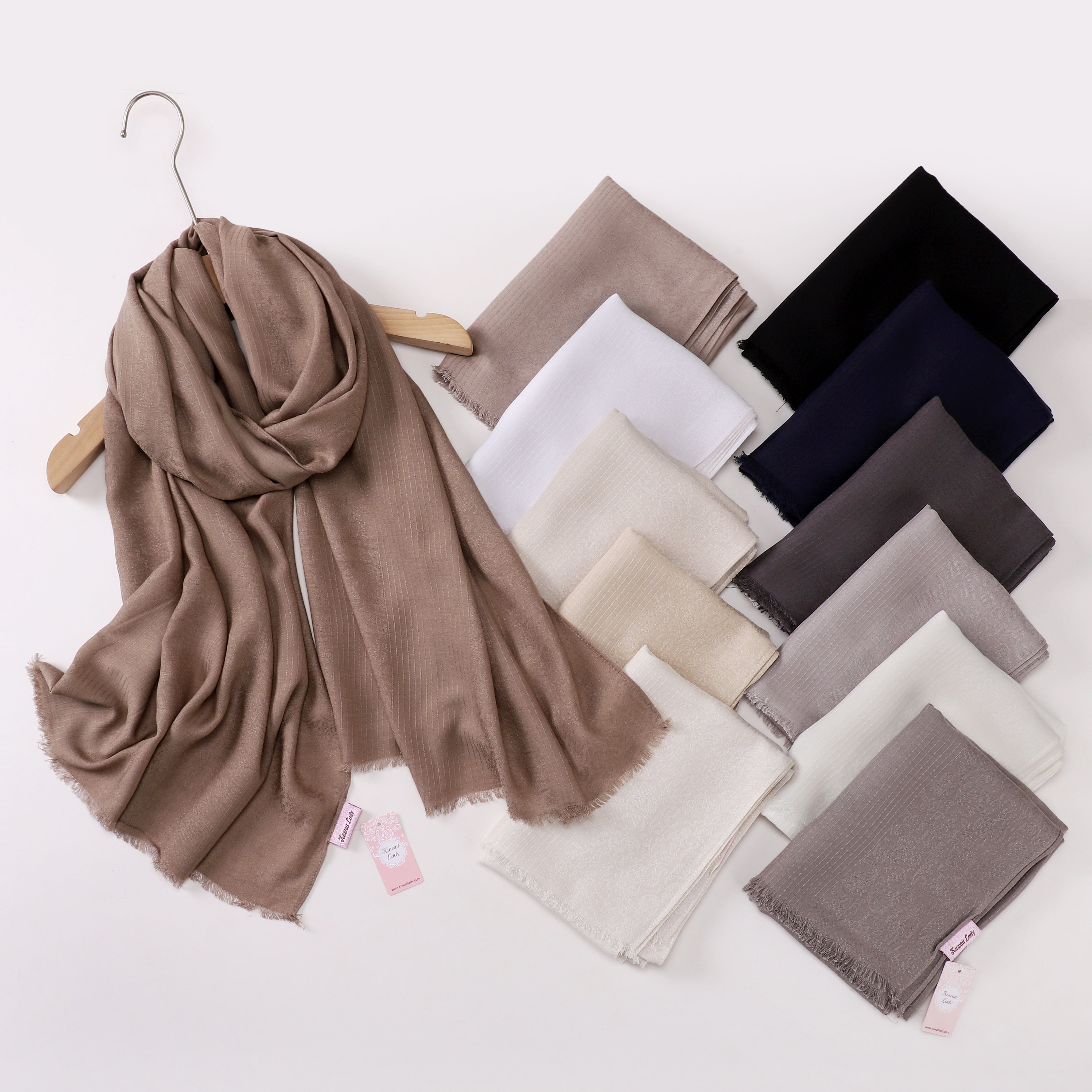 Linen Jacquard Stripes Scarf