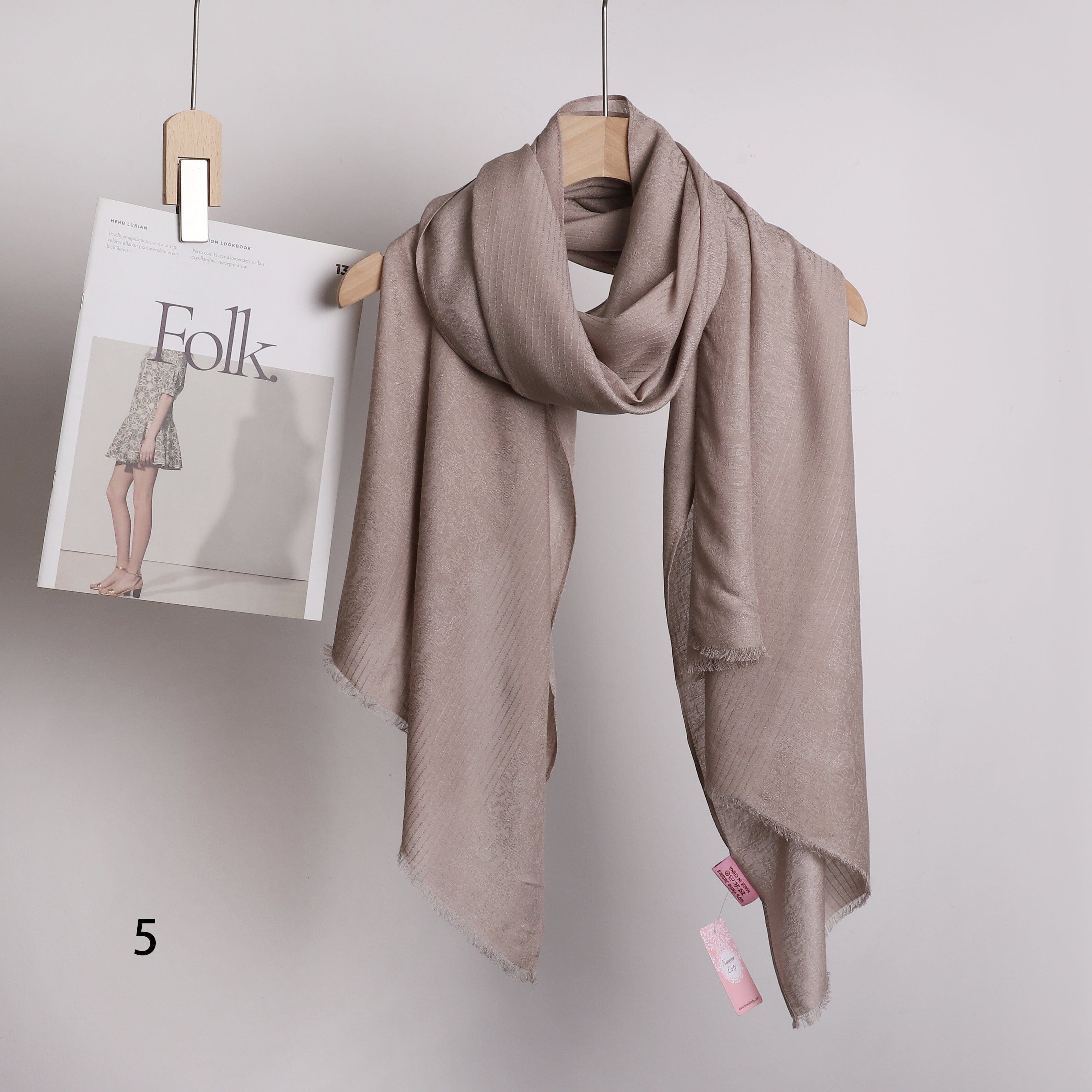 Linen Jacquard Stripes Scarf