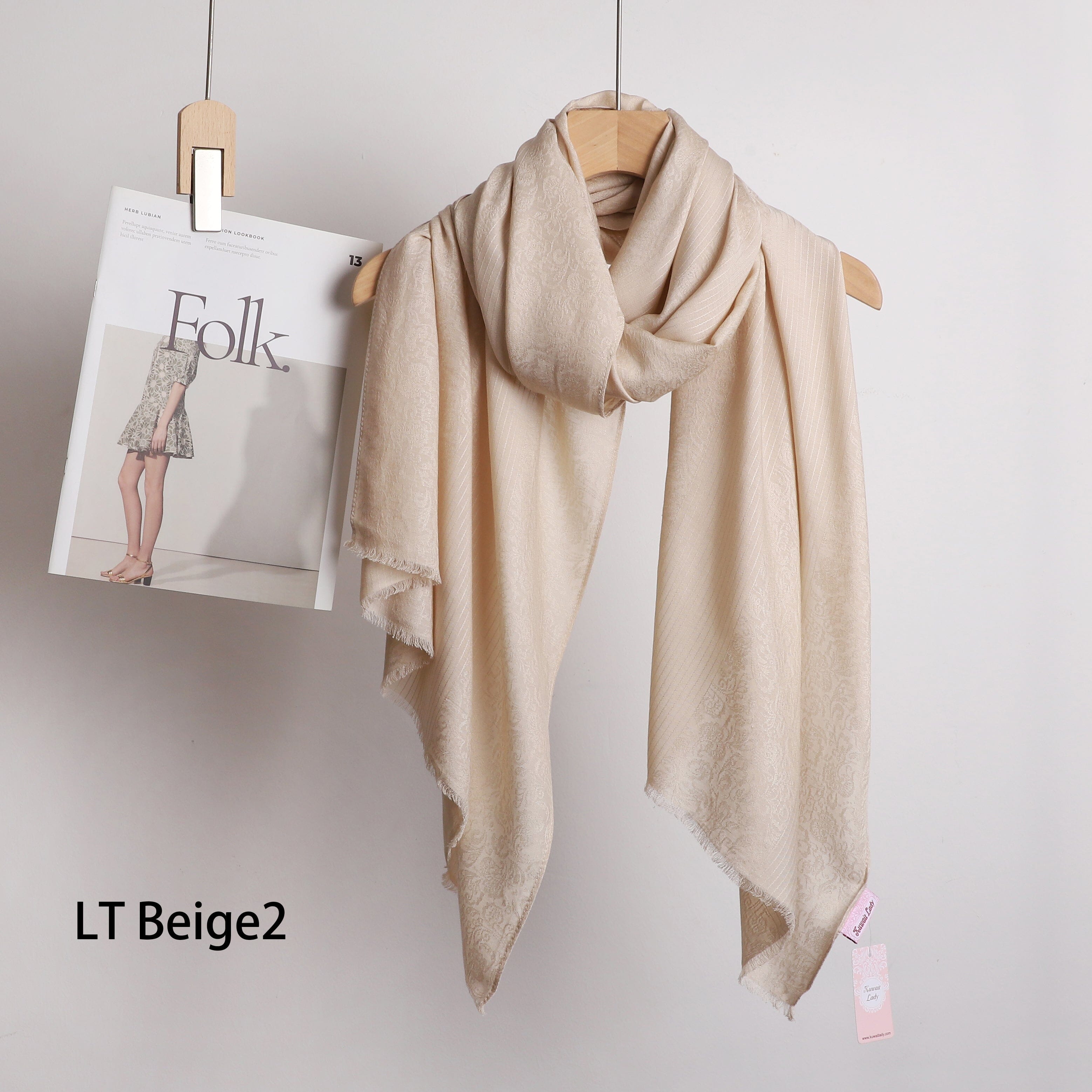 Linen Jacquard Stripes Scarf
