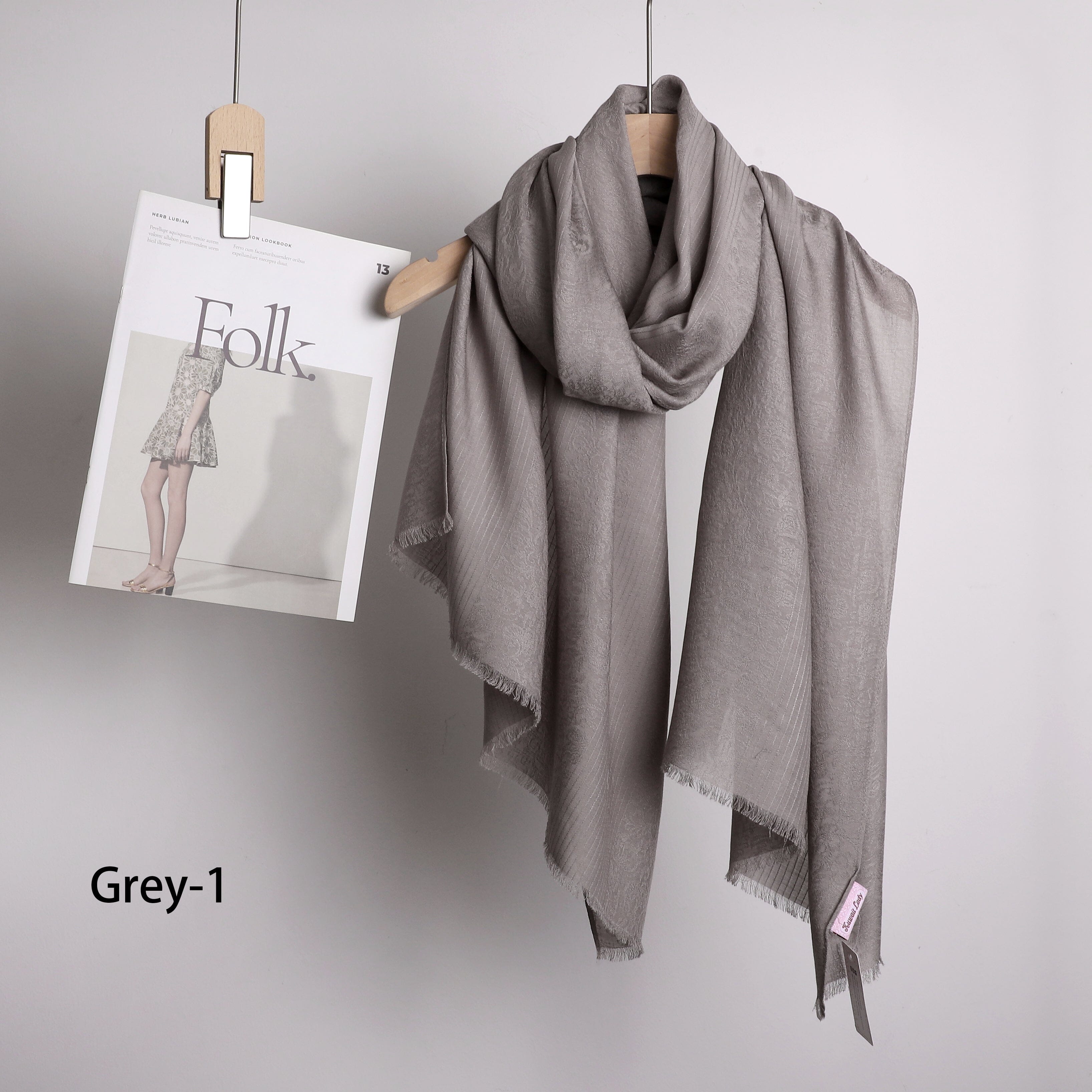 Linen Jacquard Stripes Scarf