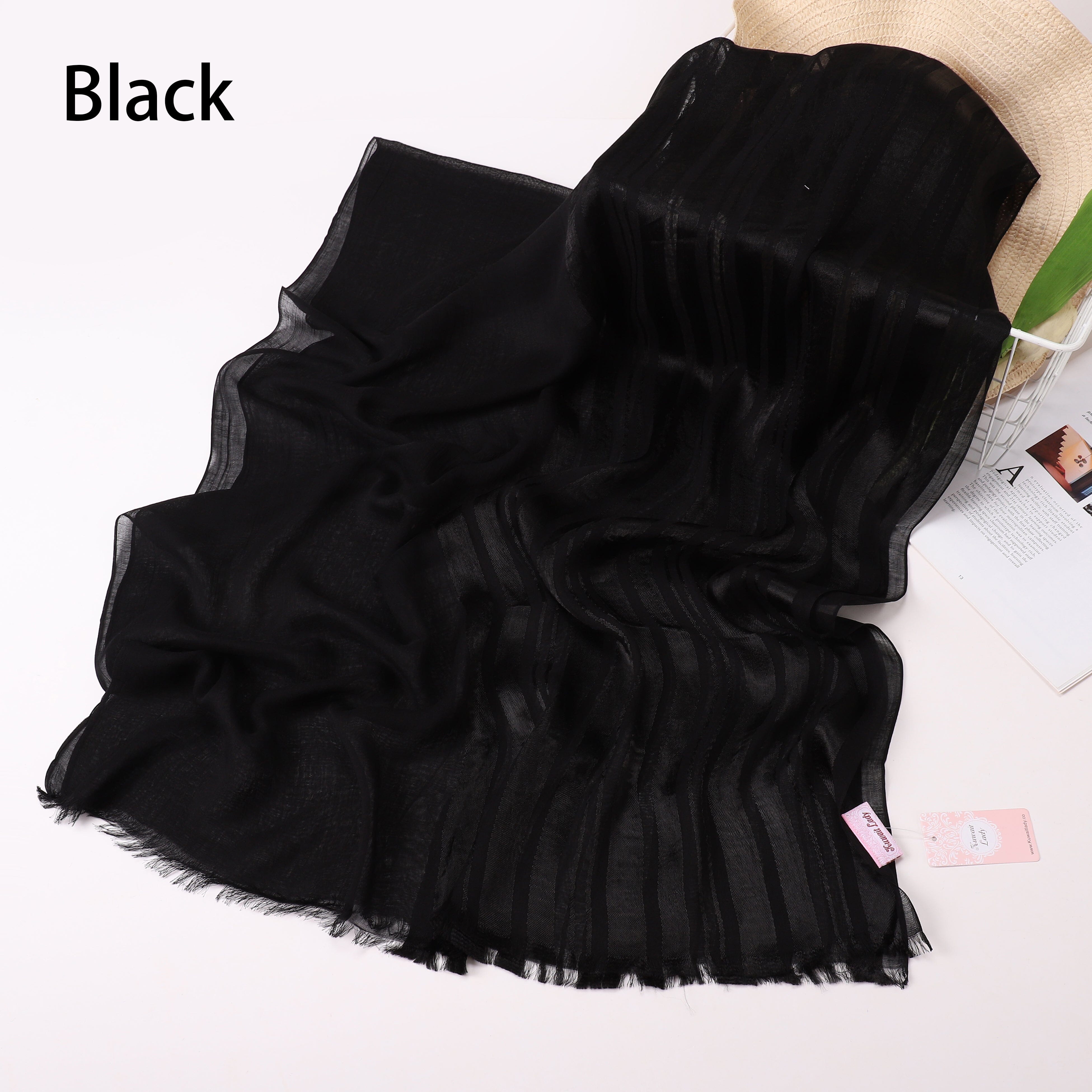 Linen Satin Split Scarf