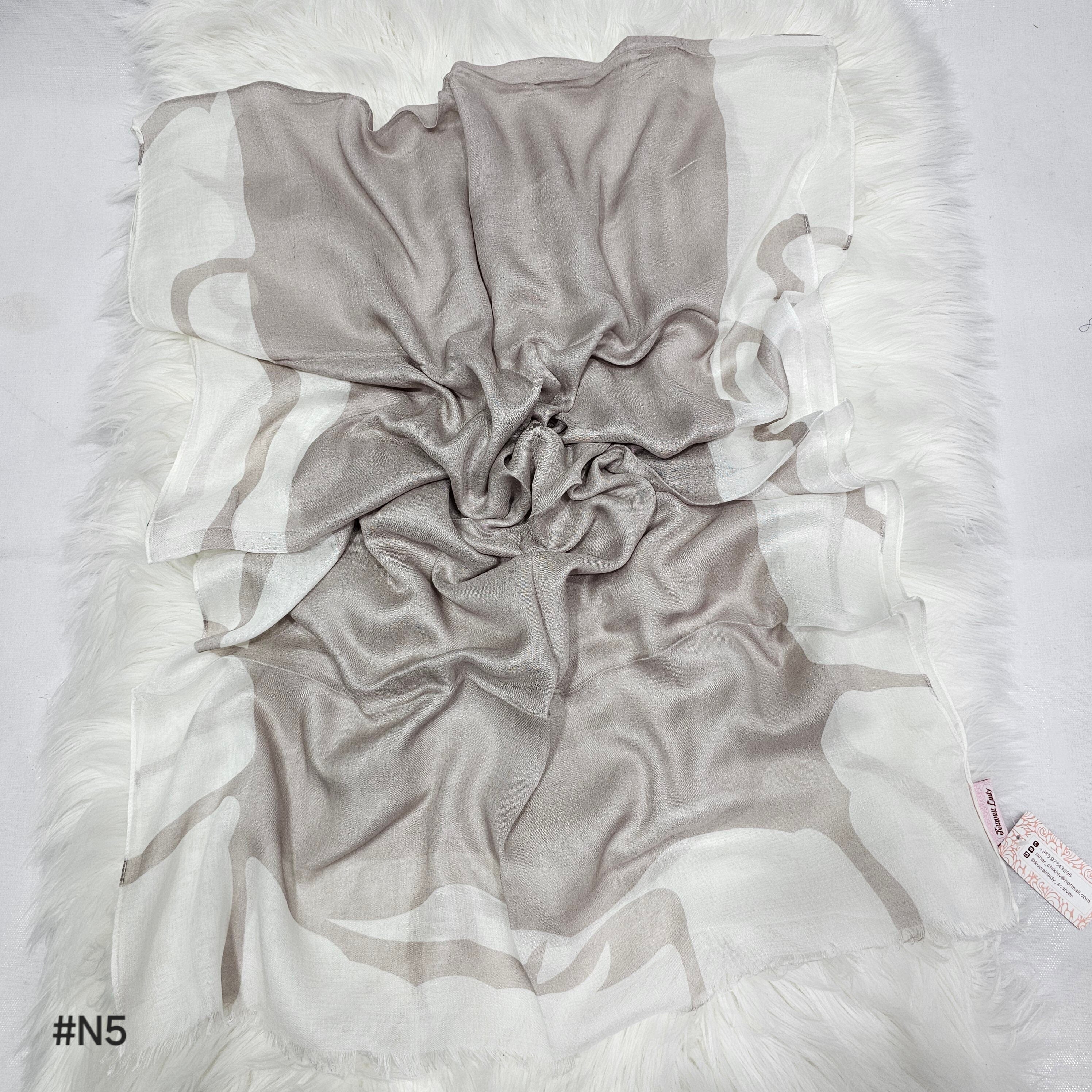 Marble Print Linen Scarf