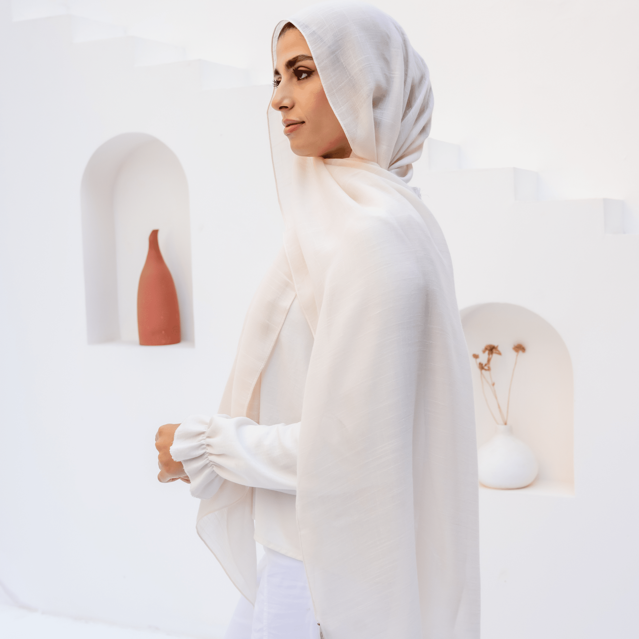 Modern Grid Viscose Scarf