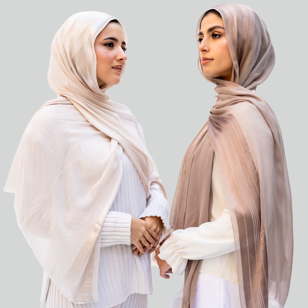 وشاح من الكتان والساتان