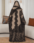 Premium Pashmina Wool-Lace Dark Beige 1 Bisht