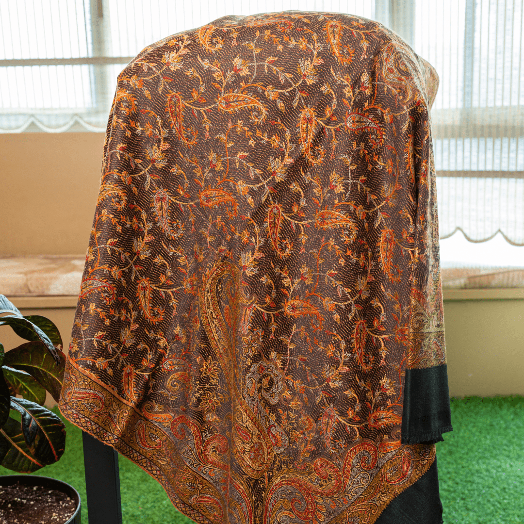 Rich Threadwork Pattern Shawl