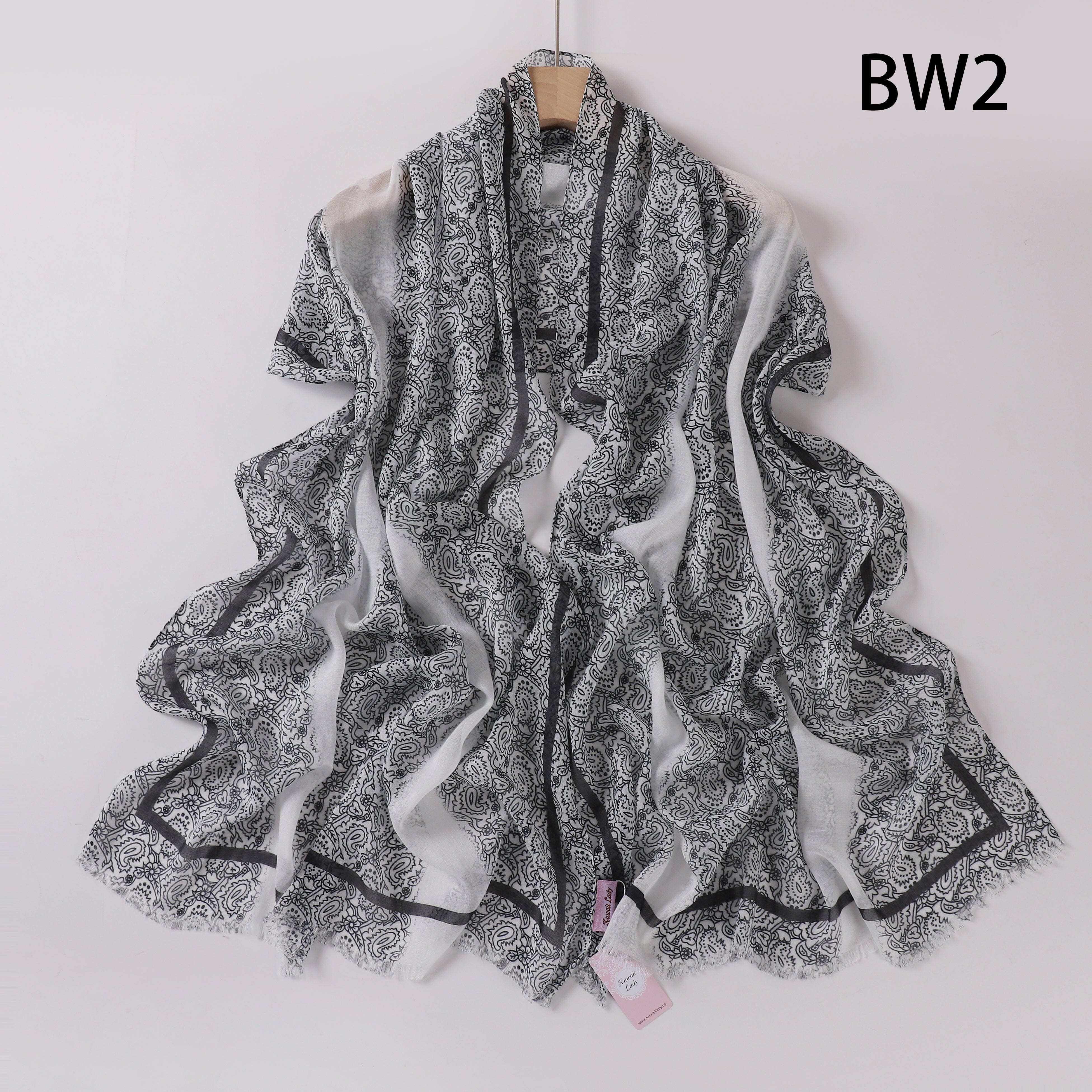 Soft Swirl Linen Printed Scarf