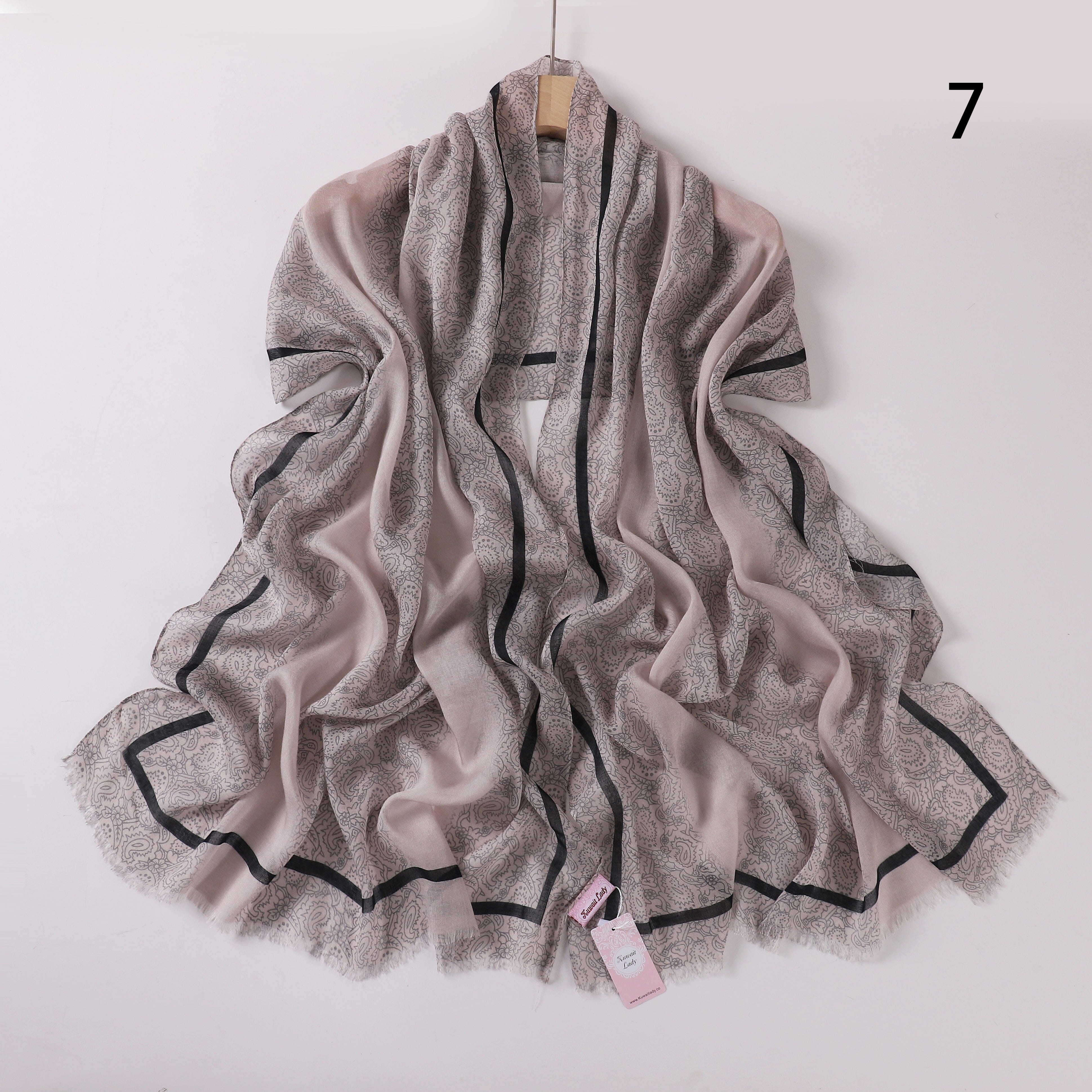 Soft Swirl Linen Printed Scarf