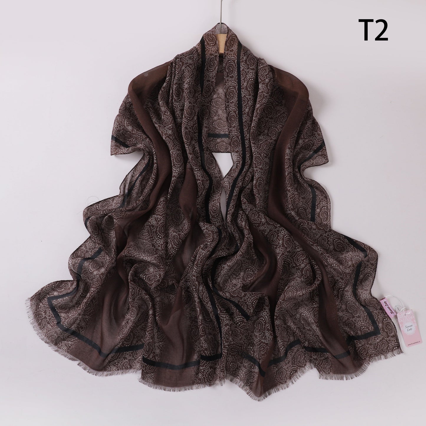 Soft Swirl Linen Printed Scarf