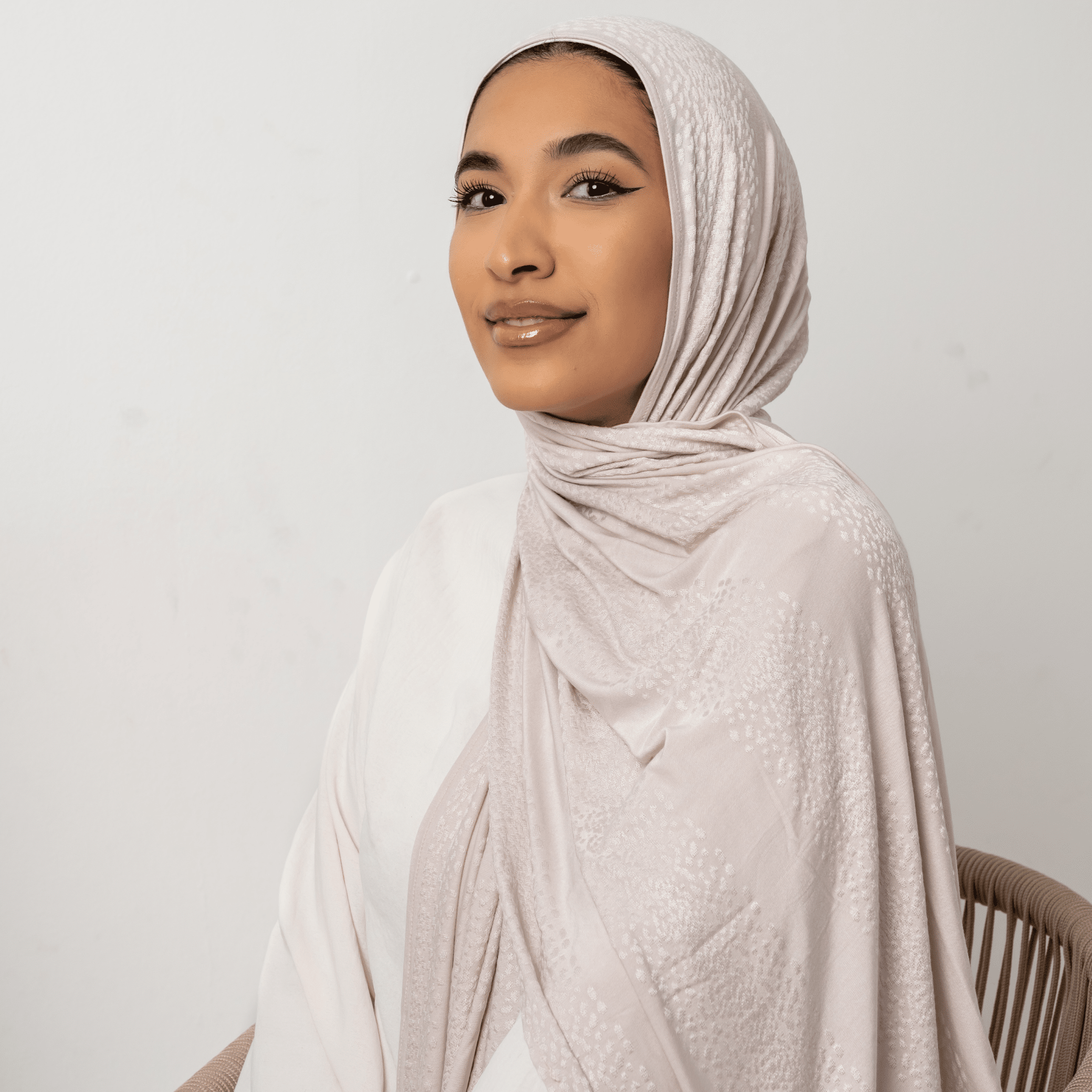 Spotted Cotton Stretch Scarf