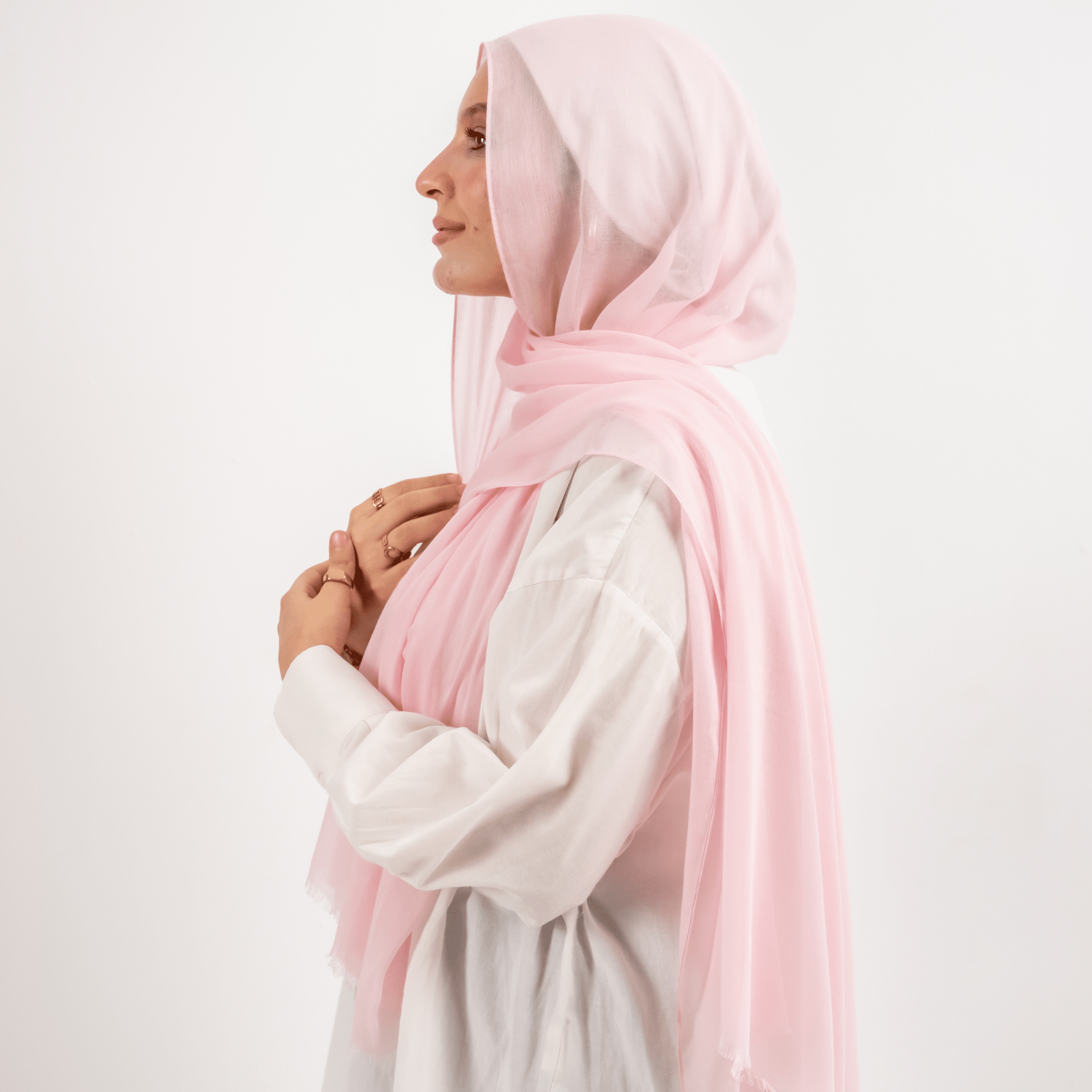 Threaded Linen Plain Khafeef Scarf