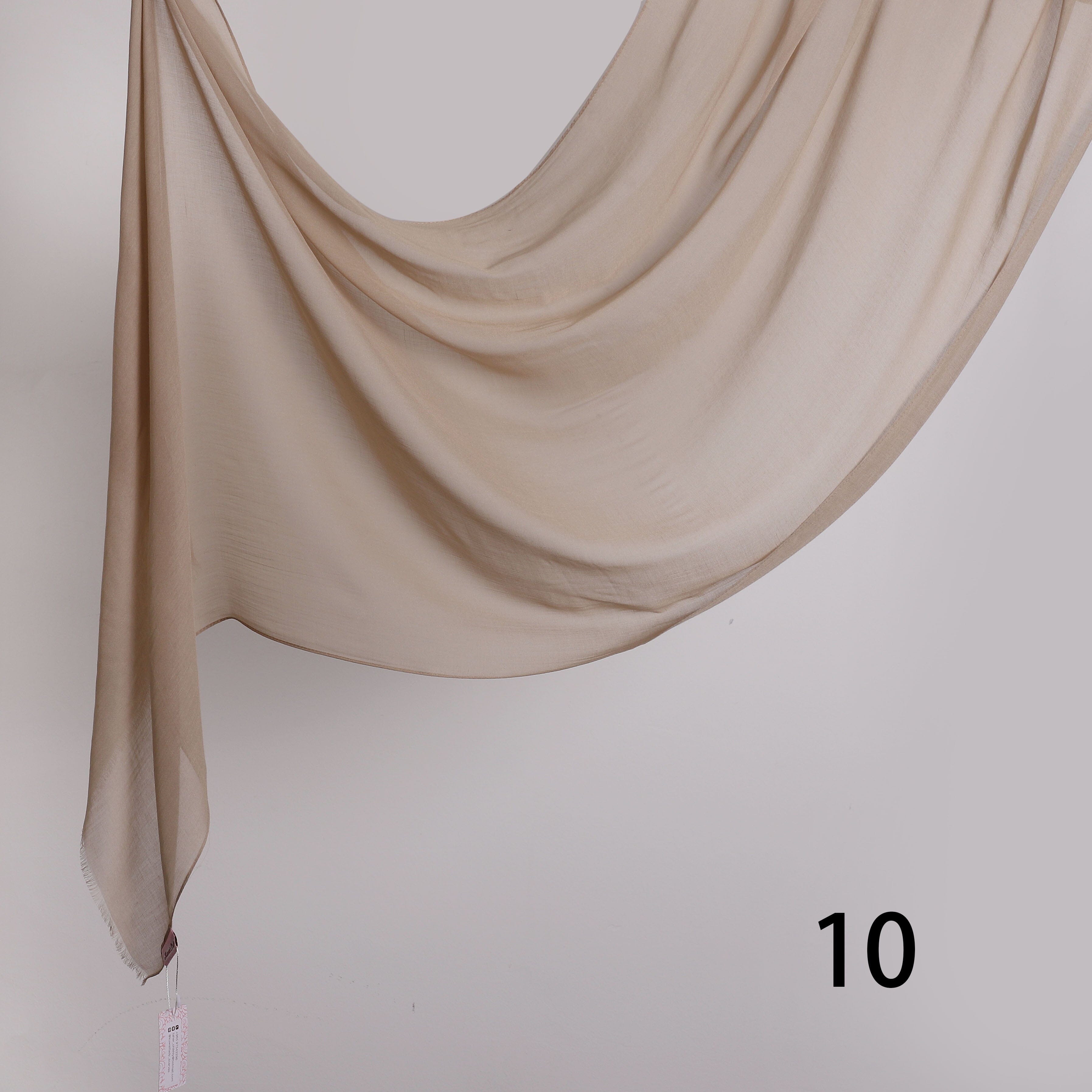 Threaded Linen Plain Khafeef Scarf
