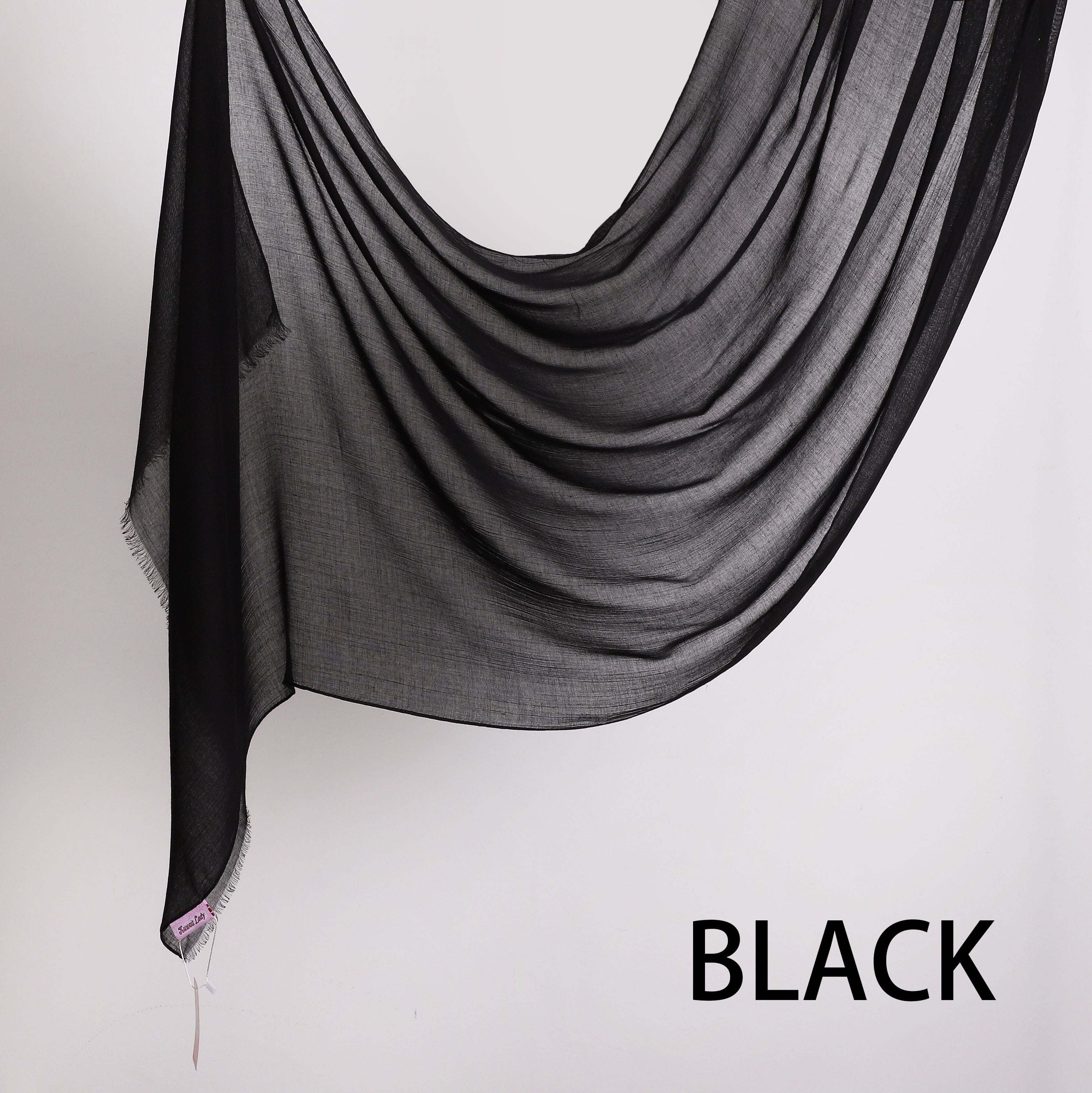 Threaded Linen Plain Khafeef Scarf