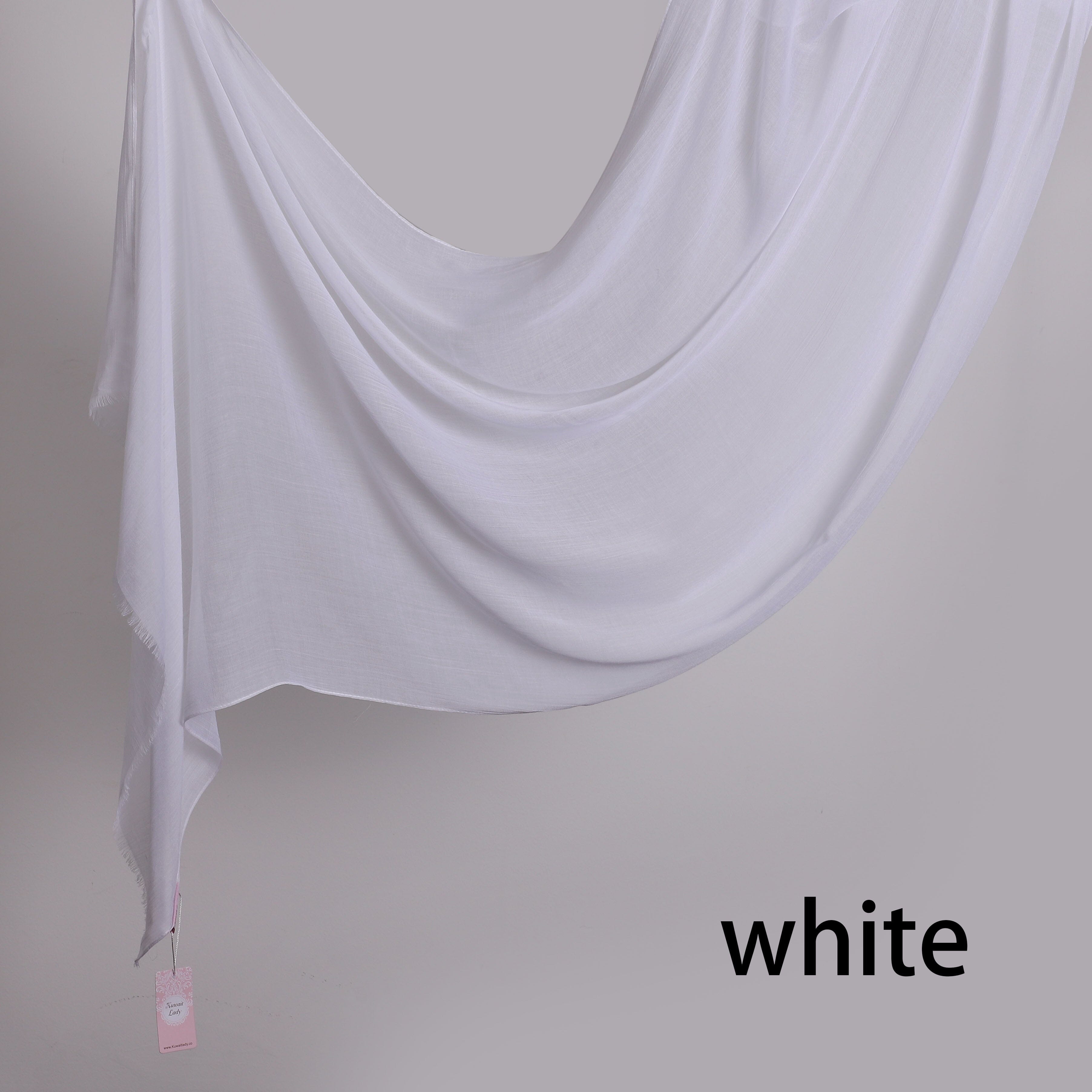 Threaded Linen Plain Khafeef Scarf