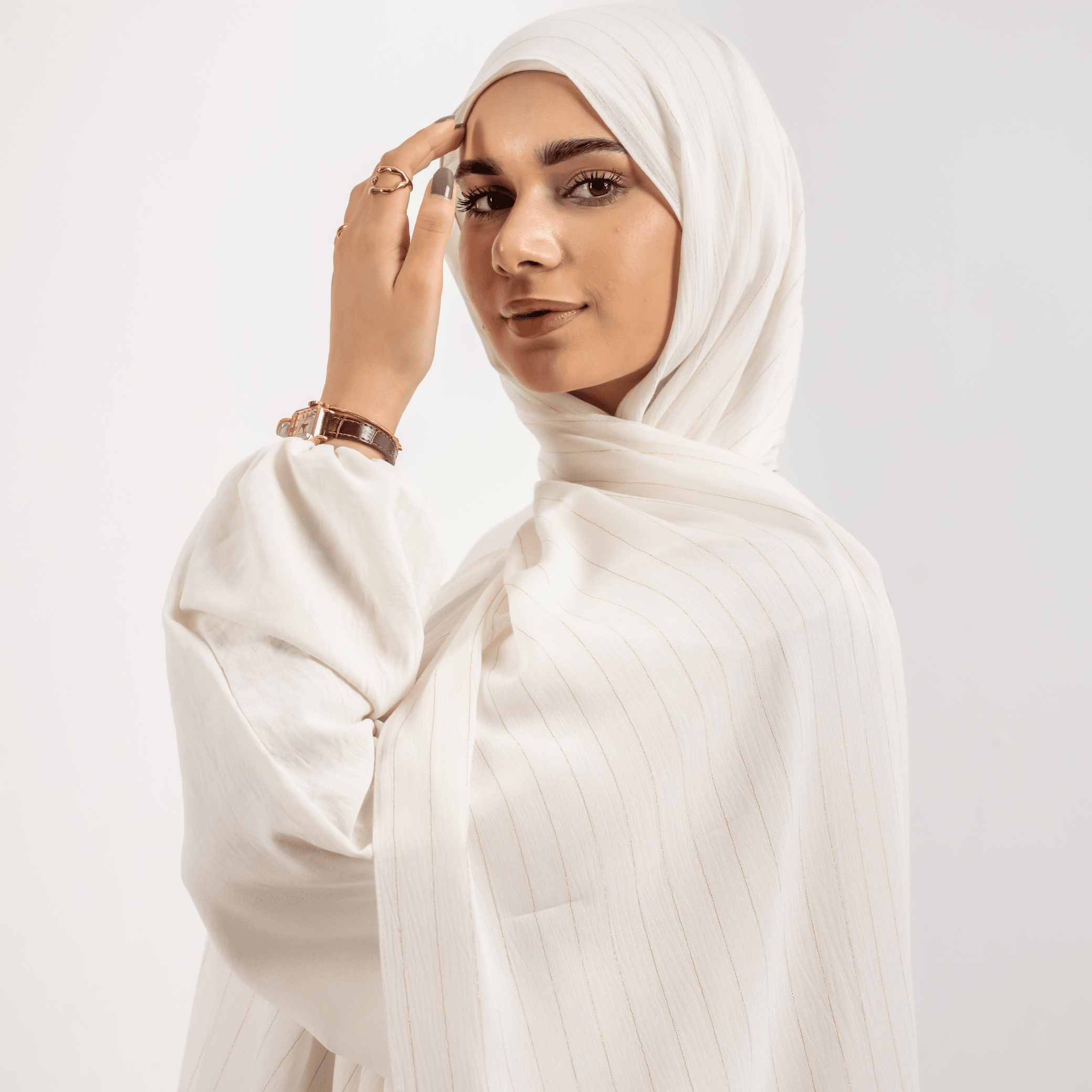 Viscose Golden Stripes Scarf