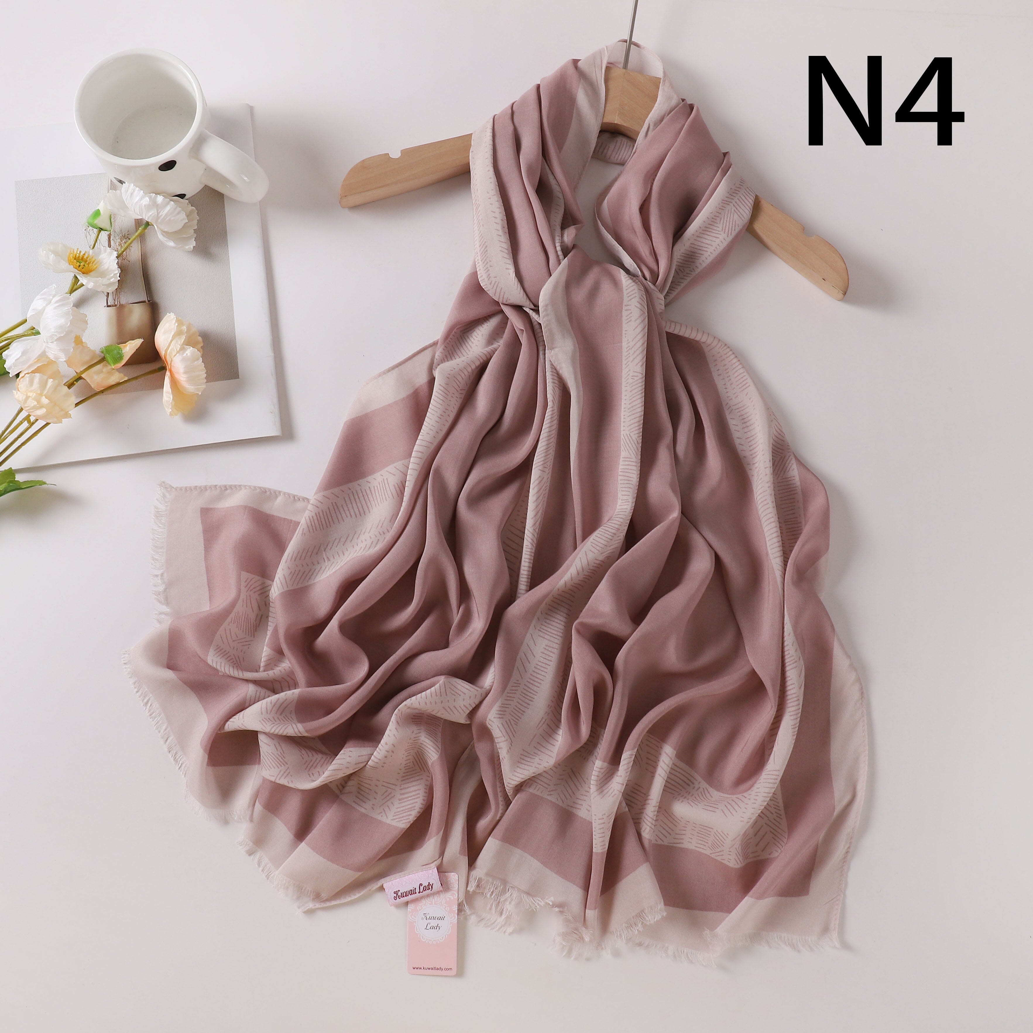 Viscose Language Print Scarf