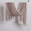 Wide Border Linen Scarf