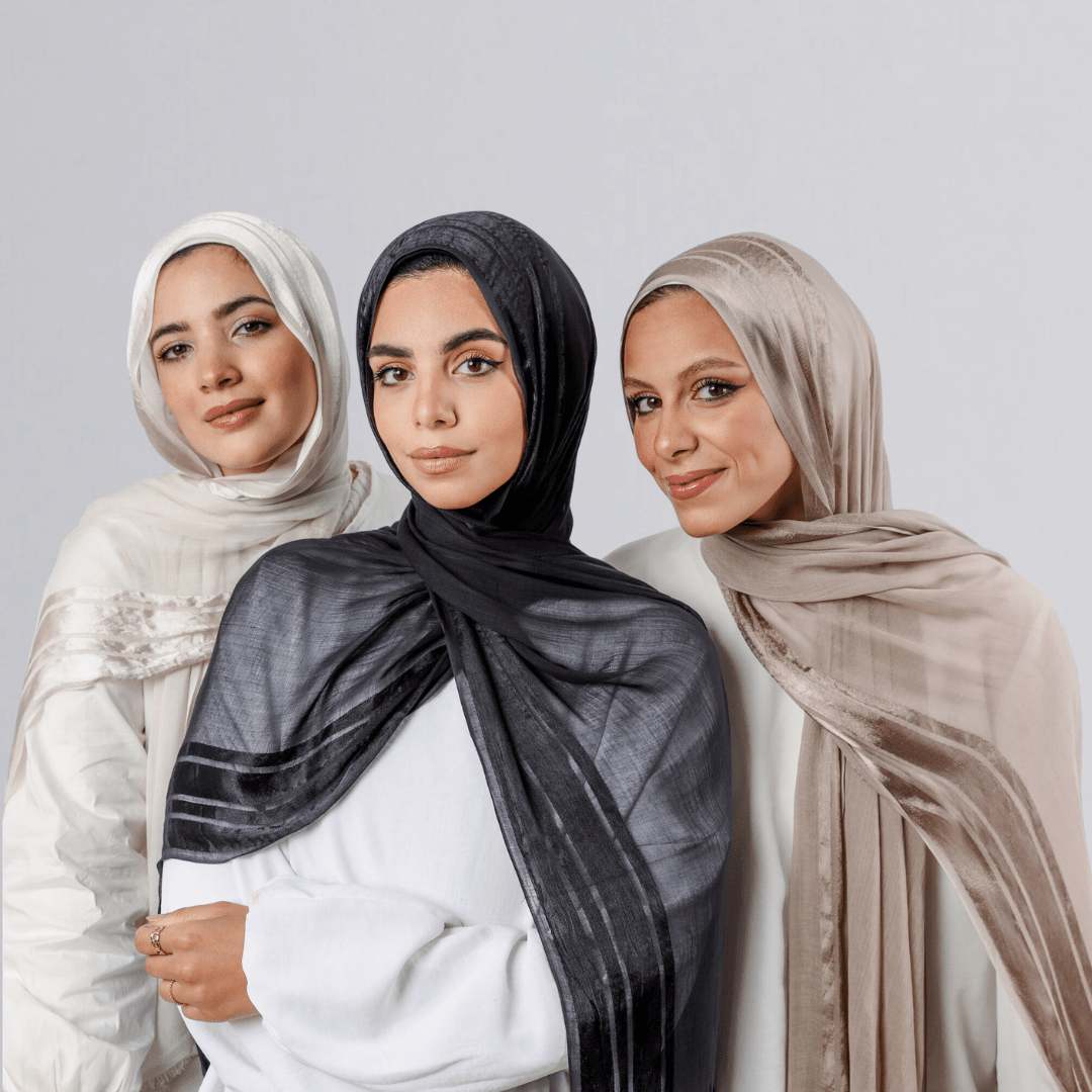 Shop Linen Satin Scarves in Kuwait – Premium Linen Satin Hijab Styles