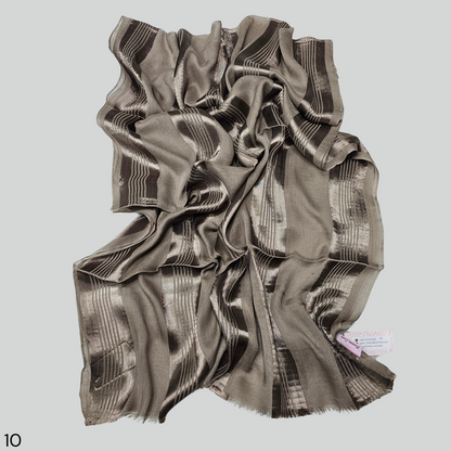 Linen Satin Stripes Scarf