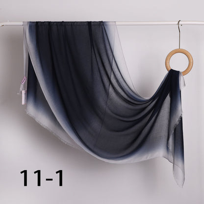 Linen Border Ombre Scarf