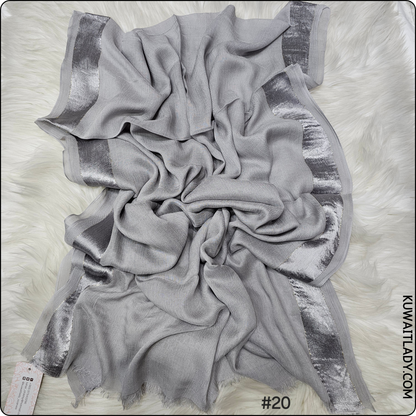 Golden Touch Satin Linen Scarf