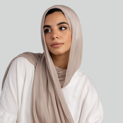 Threaded Linen Plain Khafeef Scarf