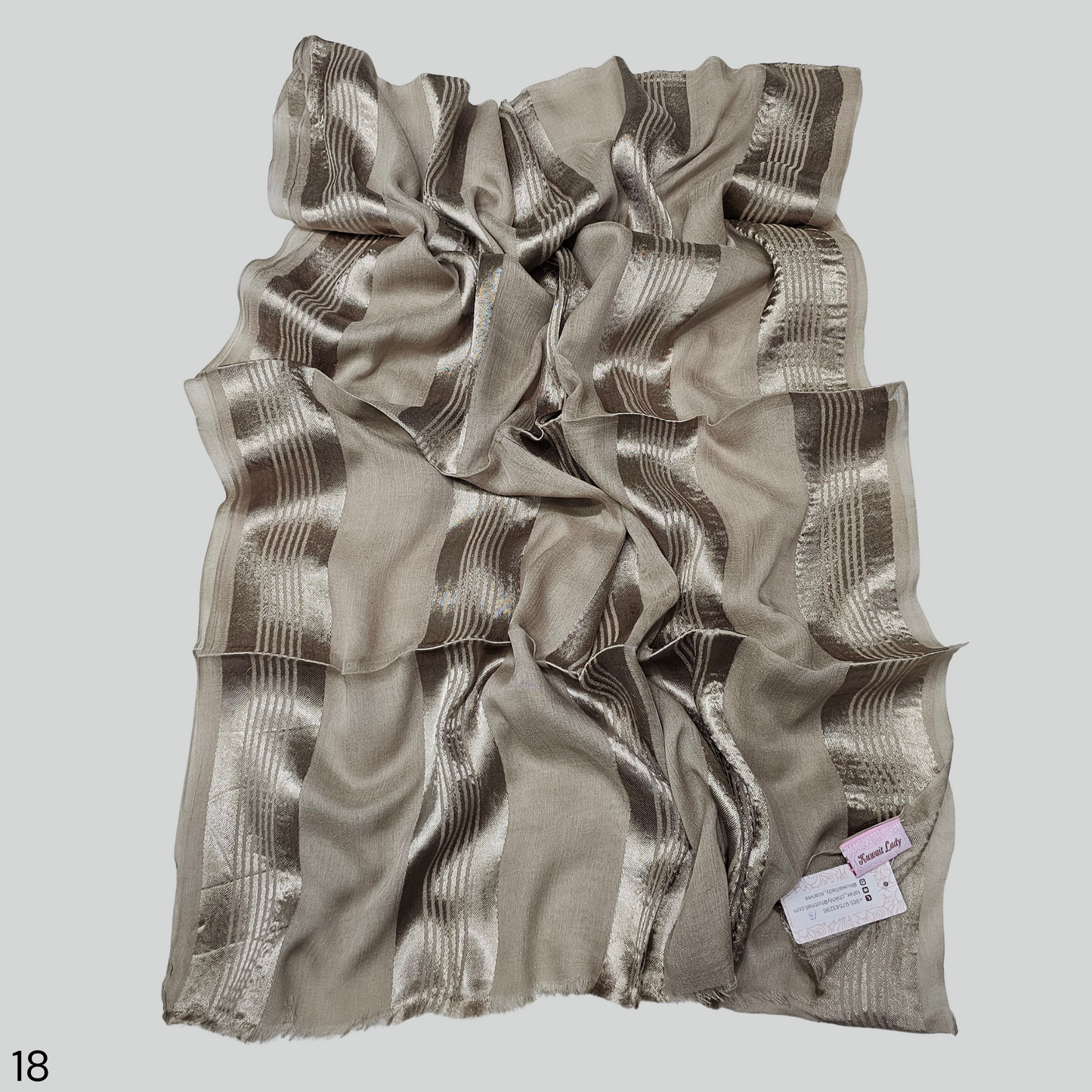 Linen Satin Stripes Scarf