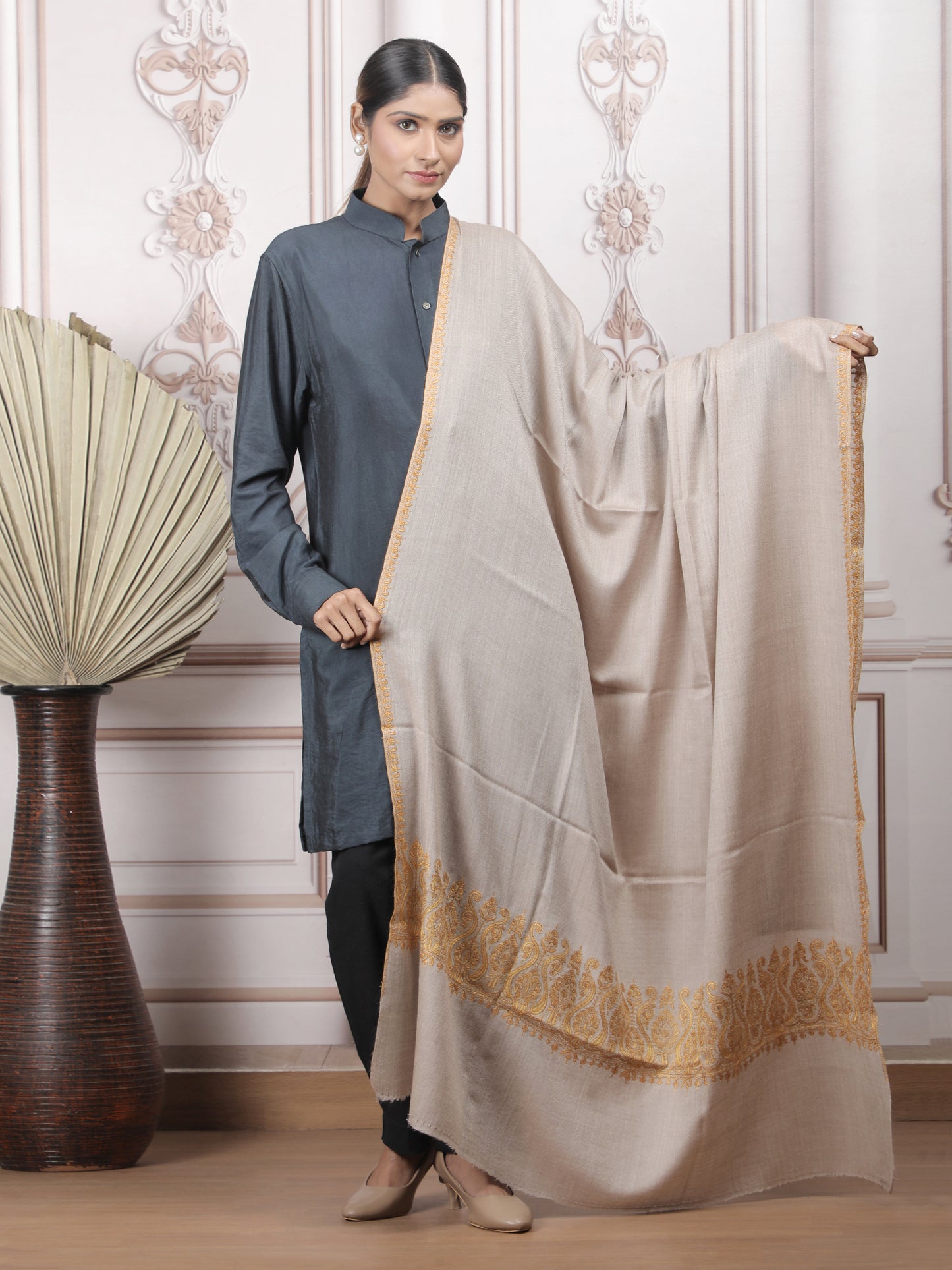 Border Embroidery Shawl