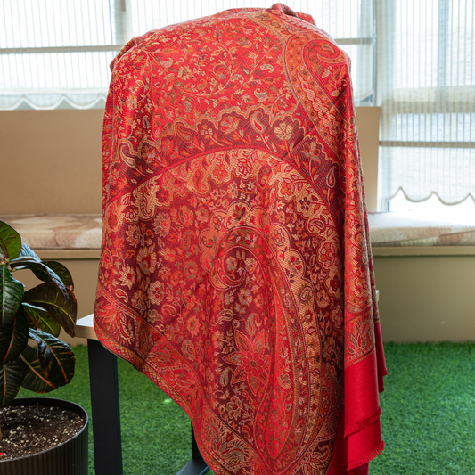 Rich Threadwork Pattern Shawl