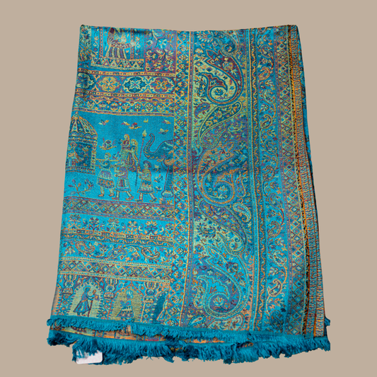 Indian Print Kashmiri Shawl