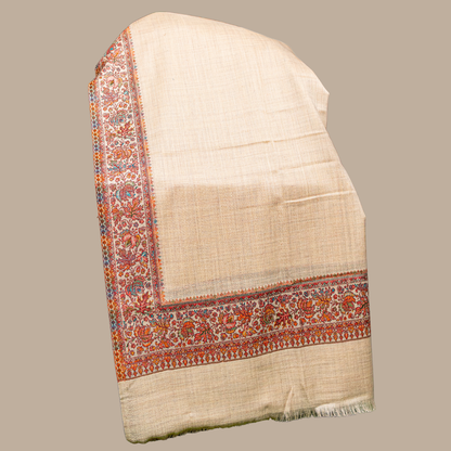 Fine Border Embroidery Print Shawl