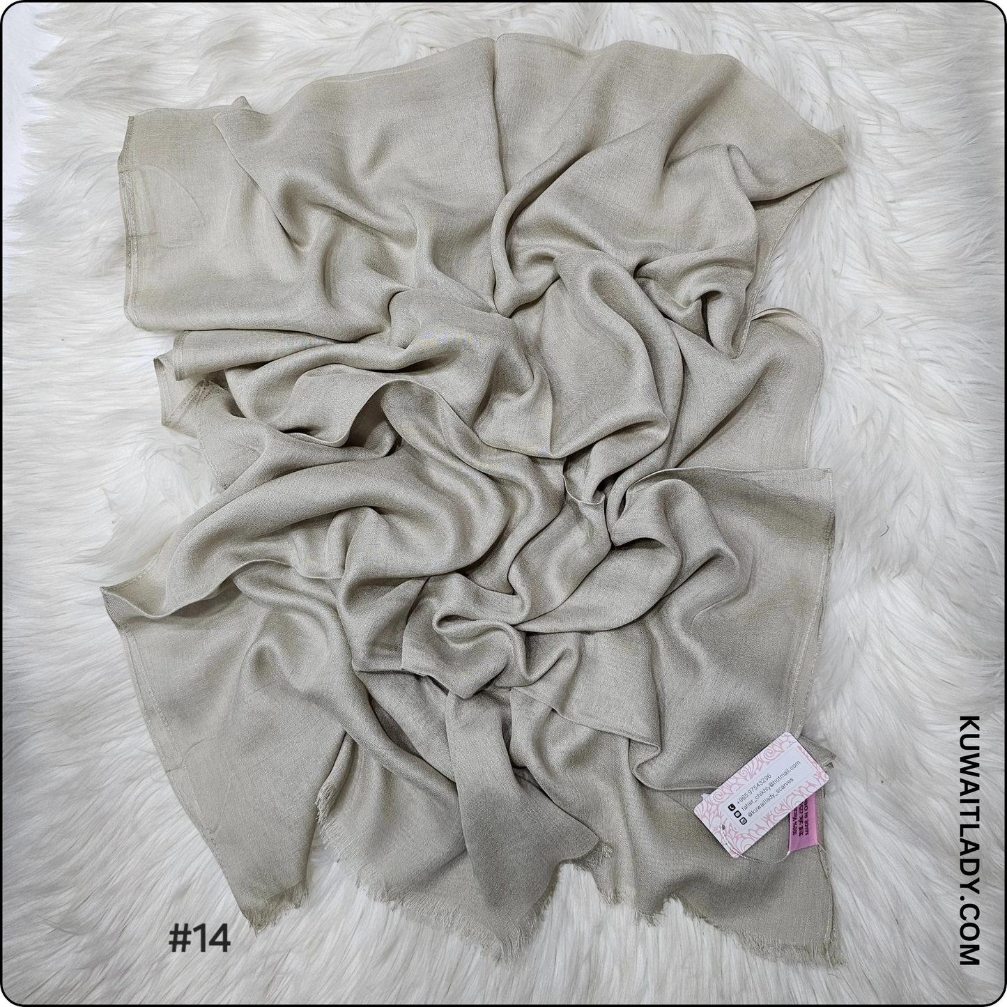 Threaded Linen Plain Khafeef Scarf