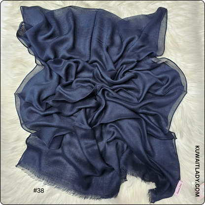 Threaded Linen Plain Khafeef Scarf