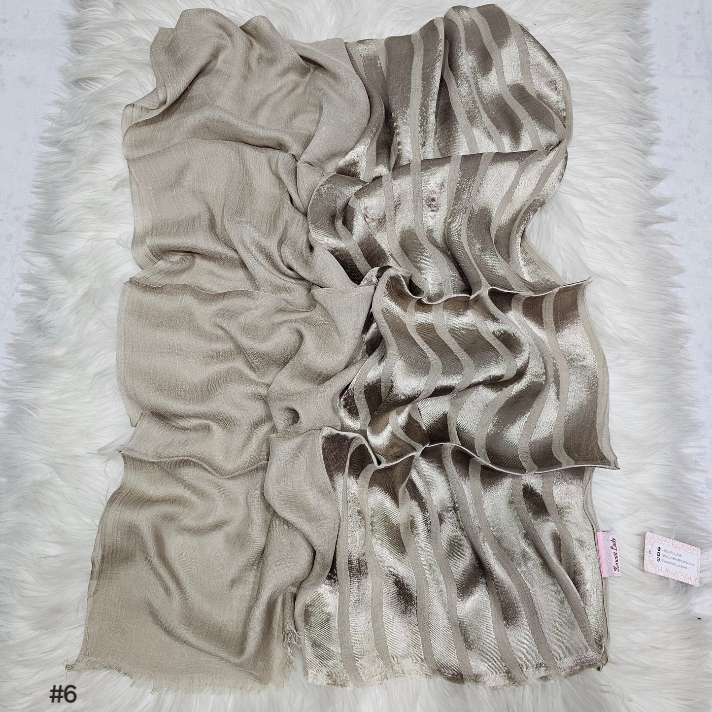 Satin & Plain Linen Duo Scarf